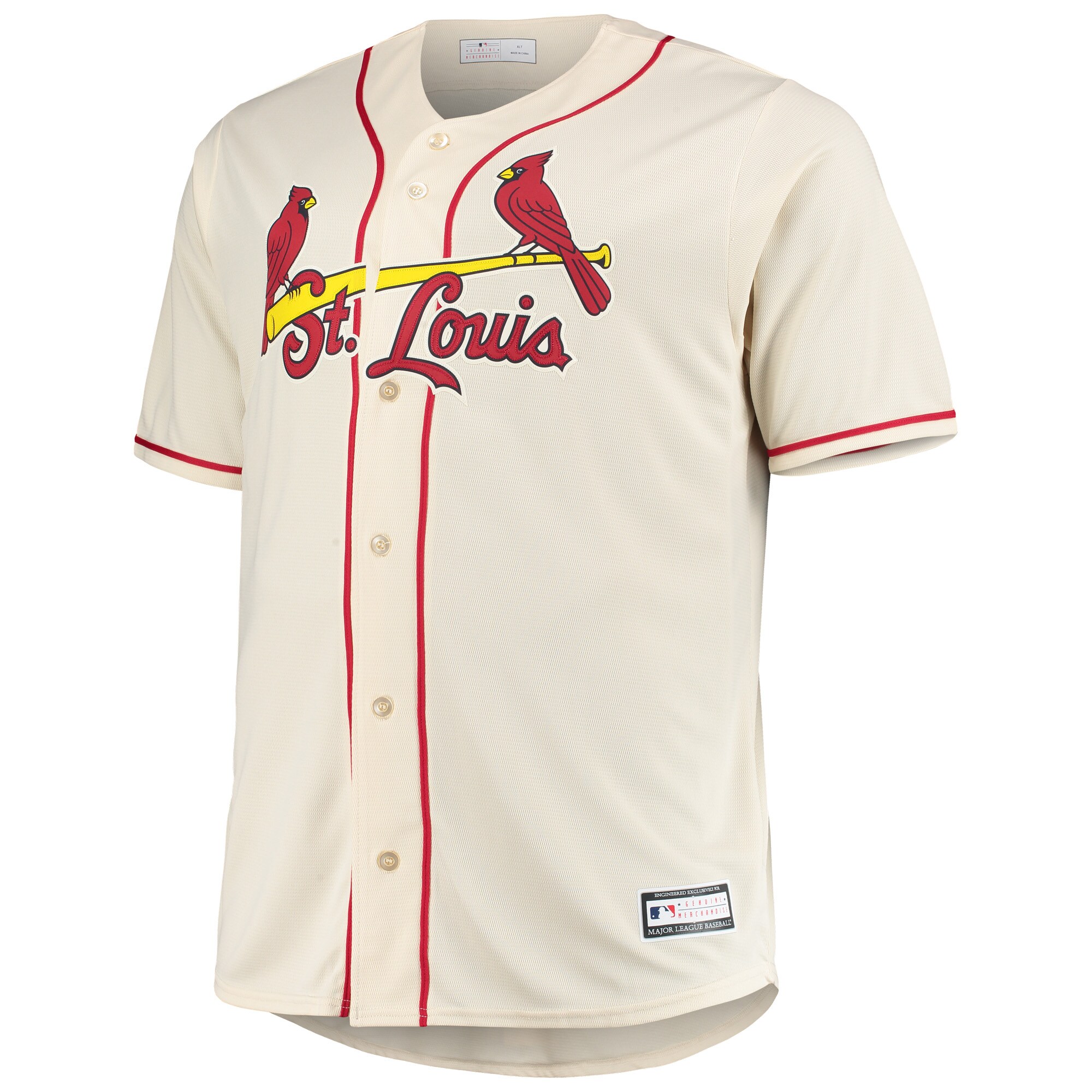 Yadier Molina St.Louis Cardinals Big & Tall Replica Player Jersey - Cream