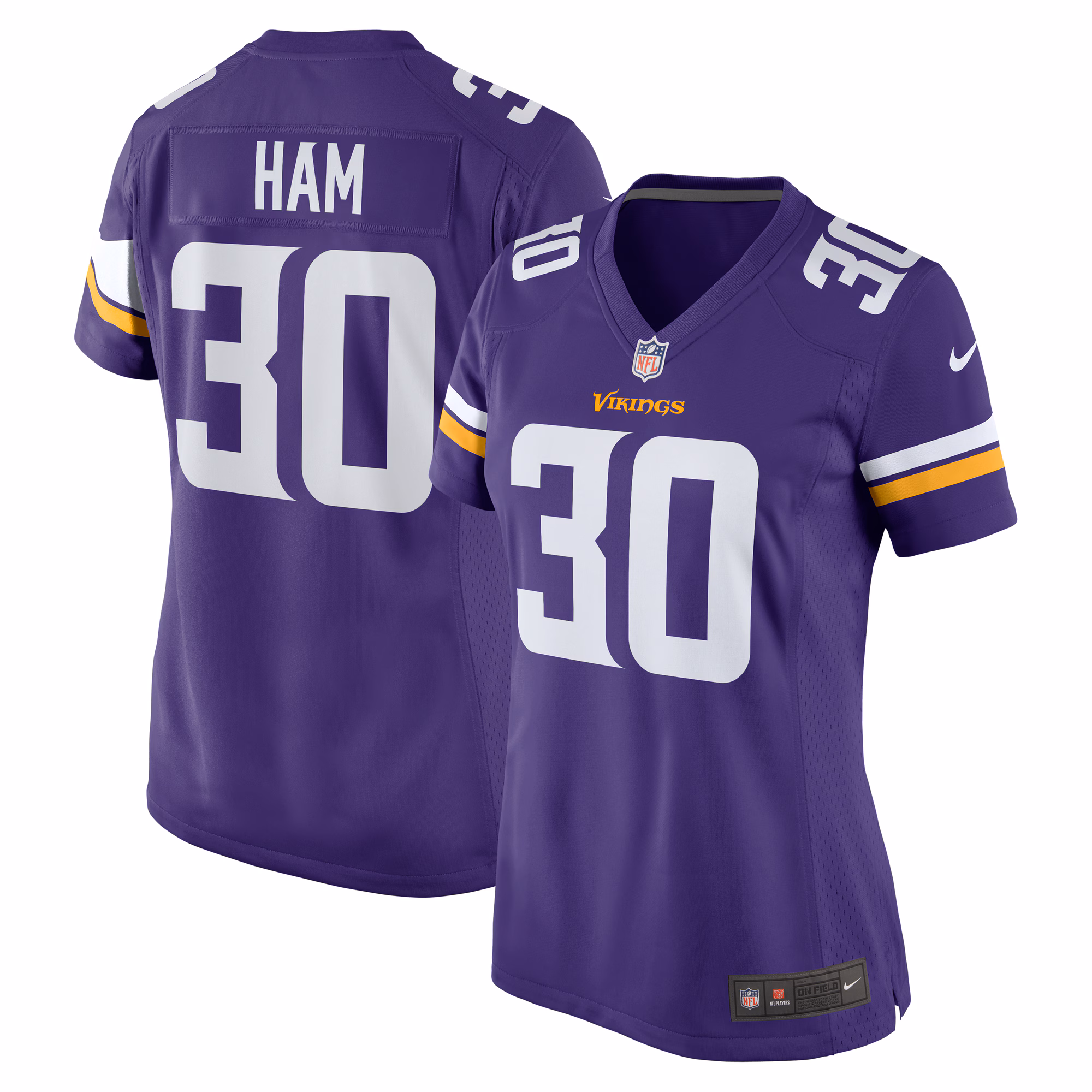 C.J. Ham Minnesota Vikings Women's Game Jersey - Purple