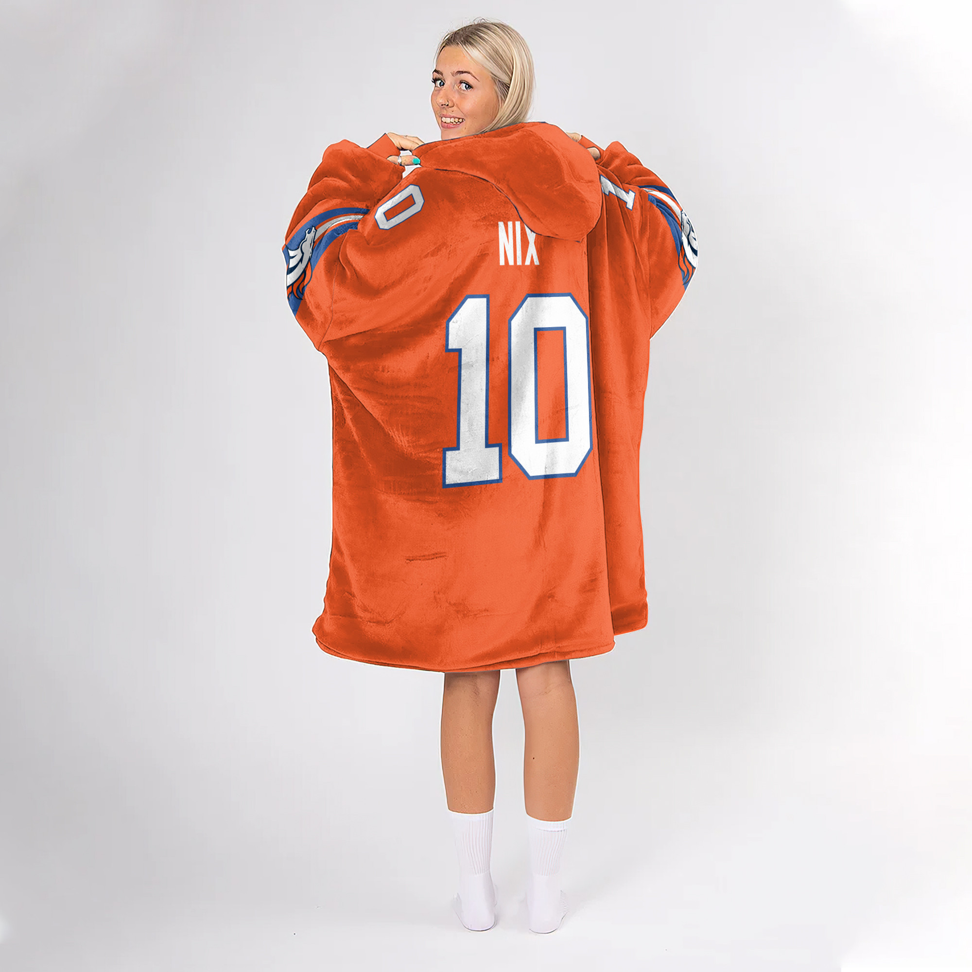 Adult Captain B.N 10 Denver Football Unisex Blanket Hoodie