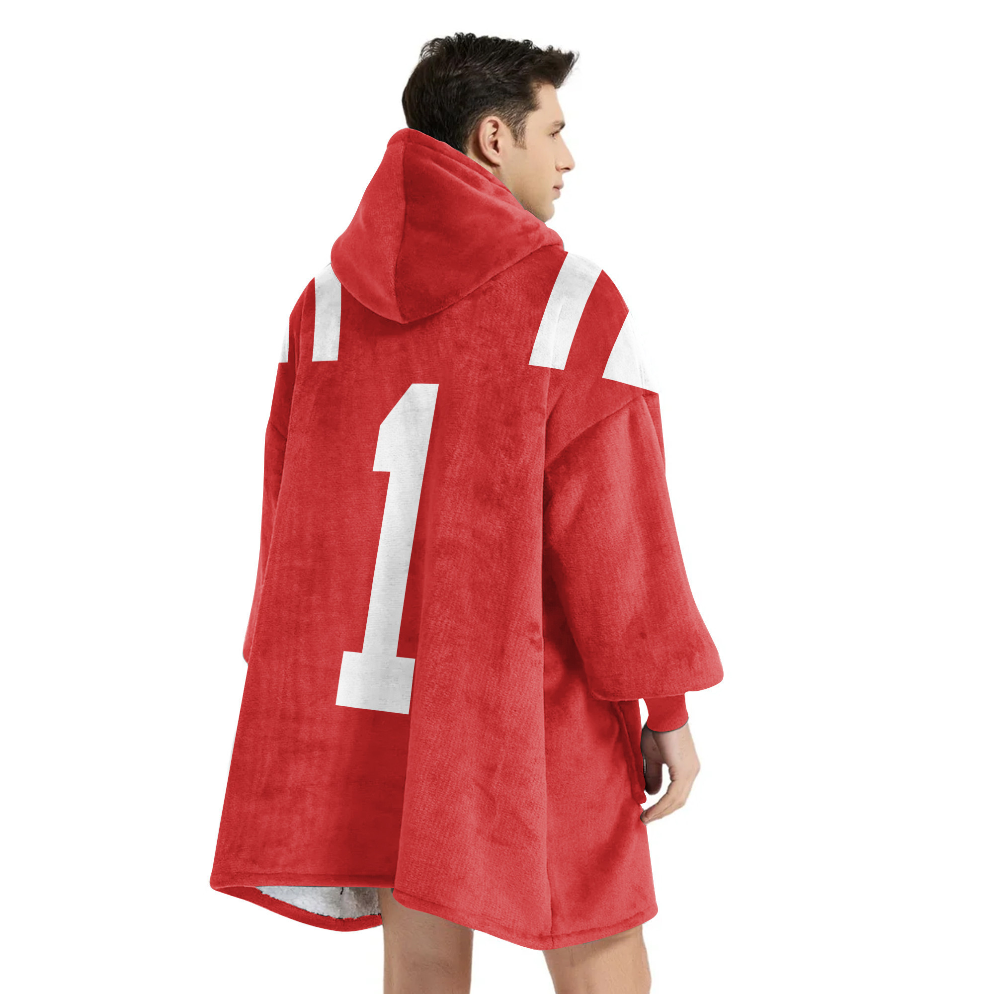 Adult #1 Ole Miss Football Unisex Blanket Hoodie