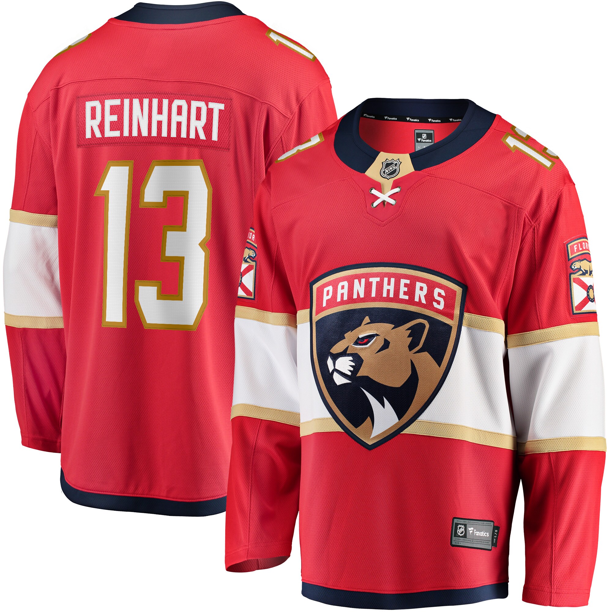 Sam Reinhart Florida Panthers Breakaway Player Jersey - Red