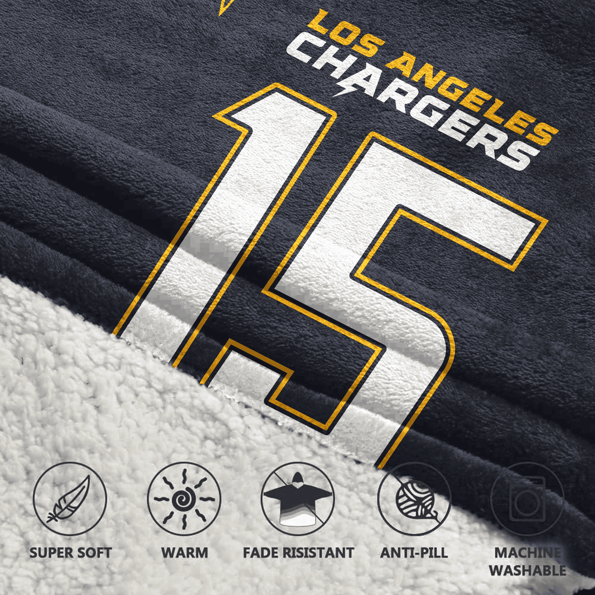 Adult 15 Los Angeles C Football Unisex Blanket Hoodie
