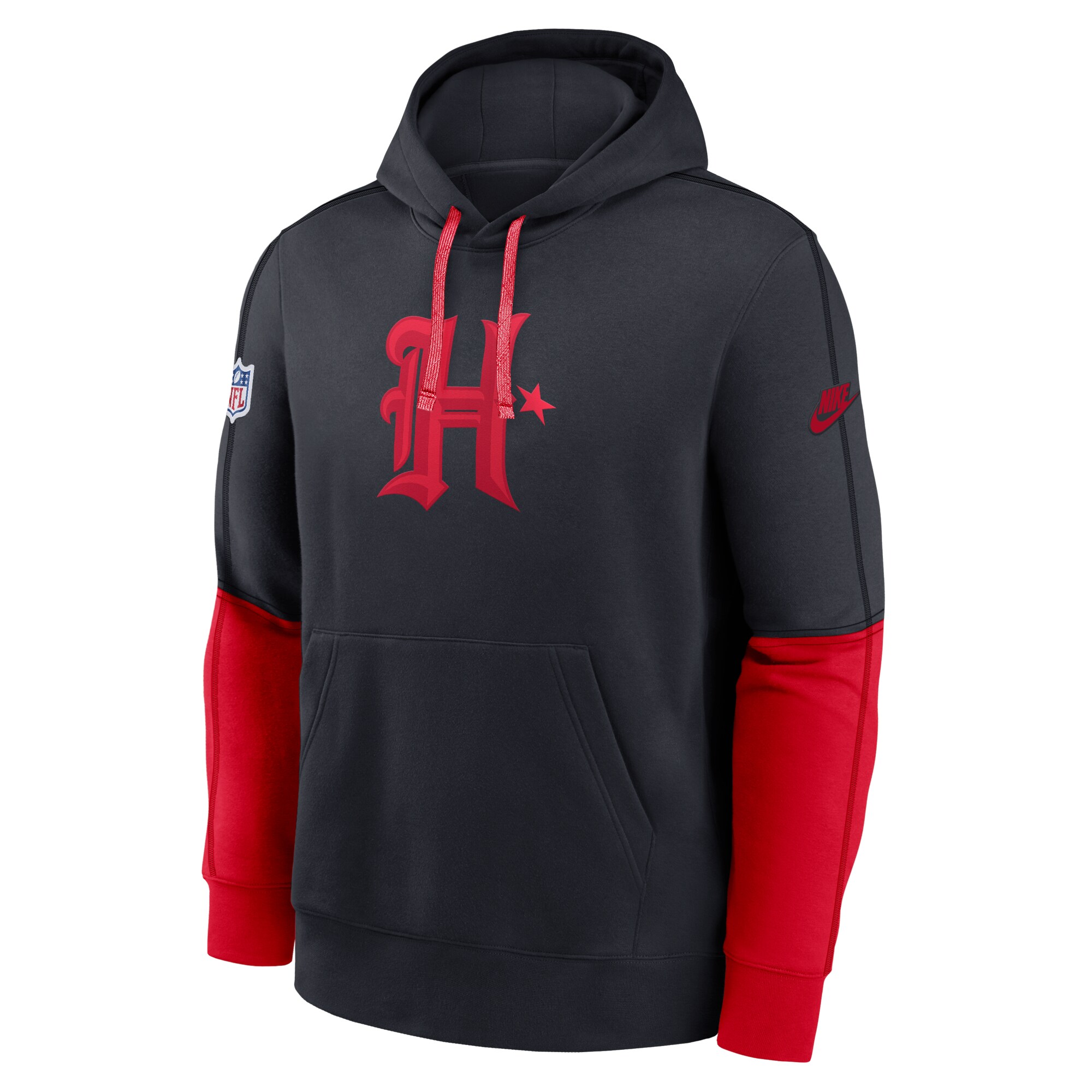 Houston Texans  Alternate Logo Club Tri-Blend Pullover Hoodie - Navy