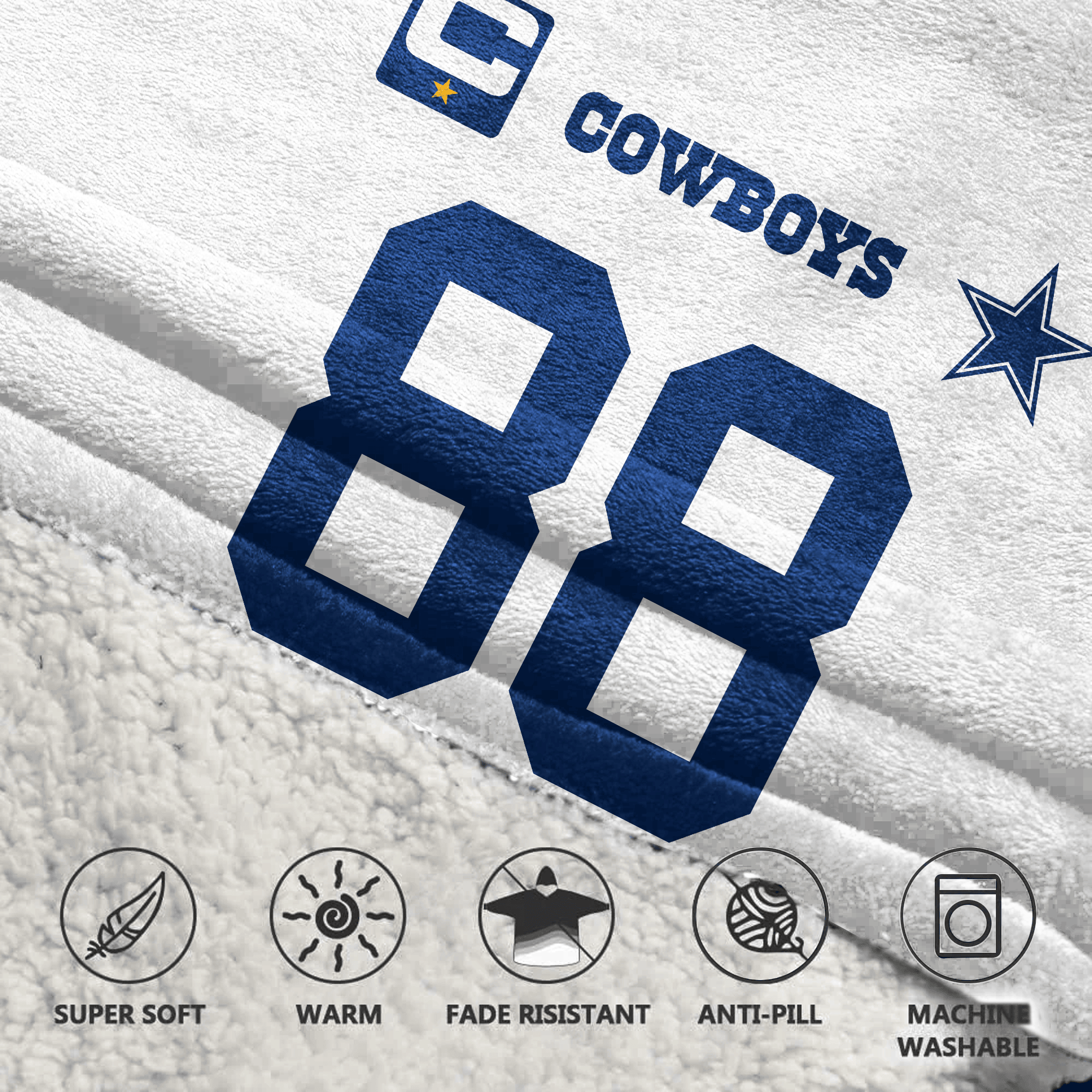 Kid C.L 88 Captain Dallas Football Unisex Blanket Hoodie