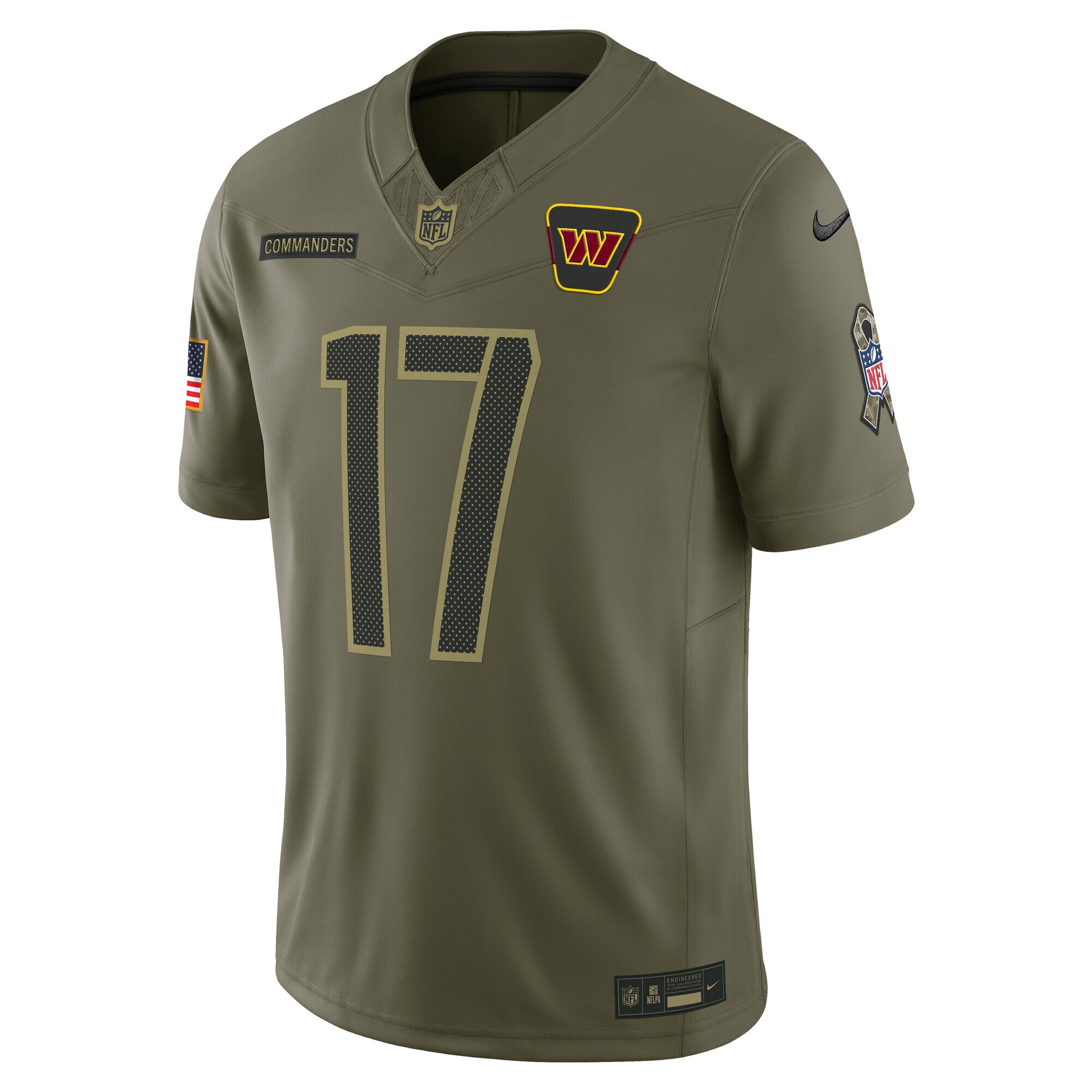 Men's Washington Commanders Terry McLaurin Olive 2025 Salute to Service Limited Jersey