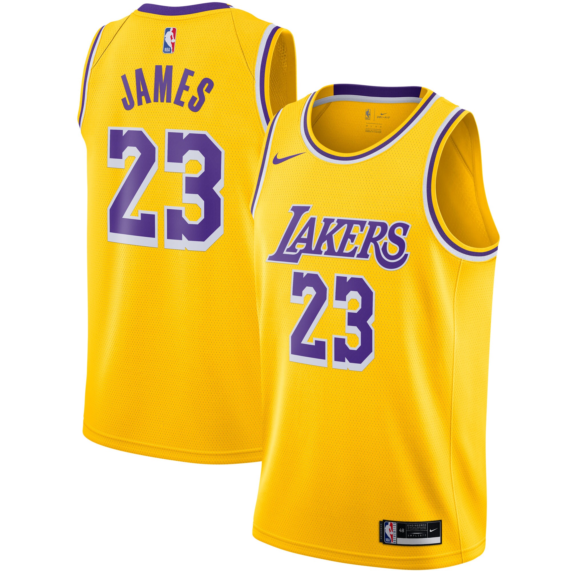 LeBron James Los Angeles Lakers 2020/21 Swingman Jersey Gold - Icon Edition