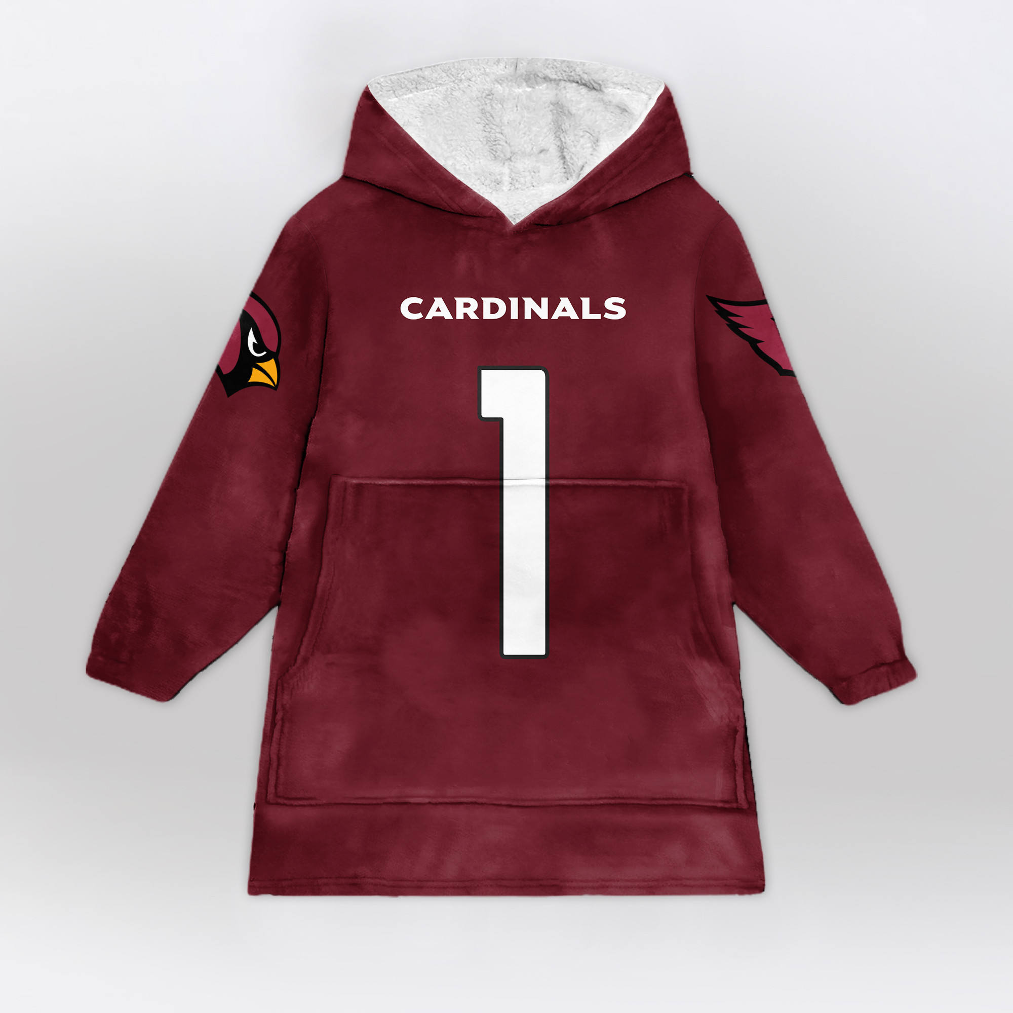 Adult 1 Arizona Cardinals Football Unisex Blanket Hoodie