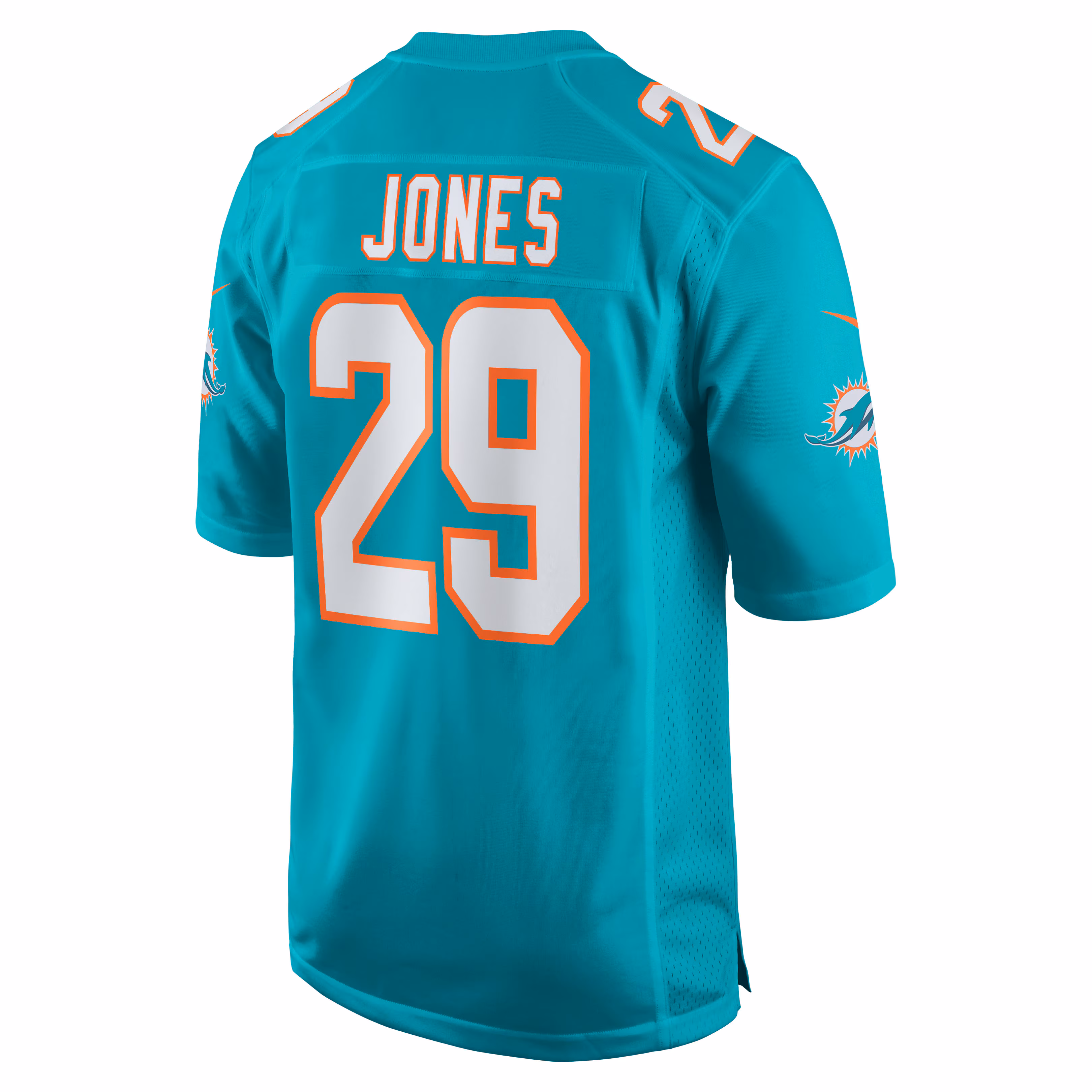 Brandon Jones Miami Dolphins Team Game Jersey - Aqua