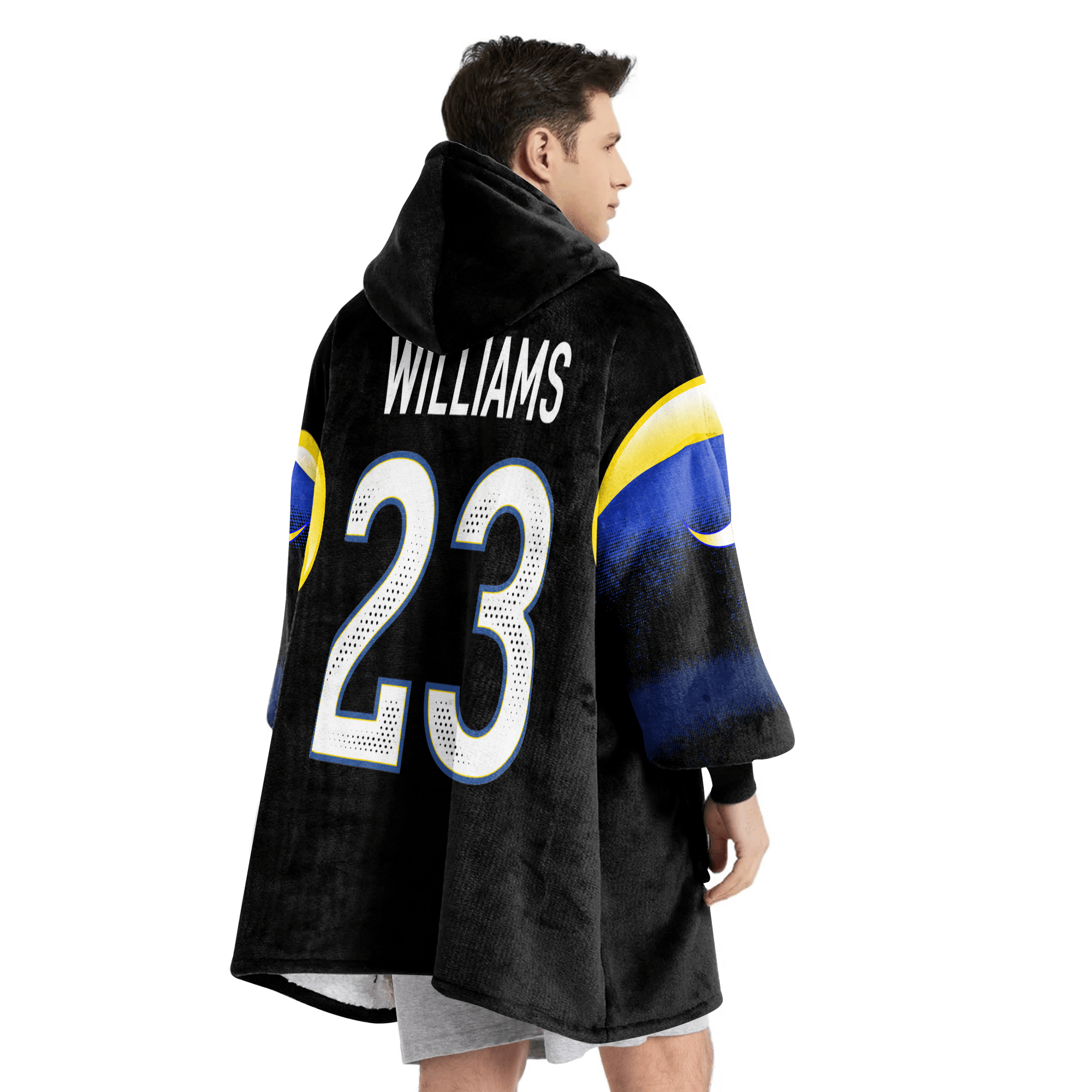 Adult K.W 23 Los Angeles R Football Unisex Blanket Hoodie