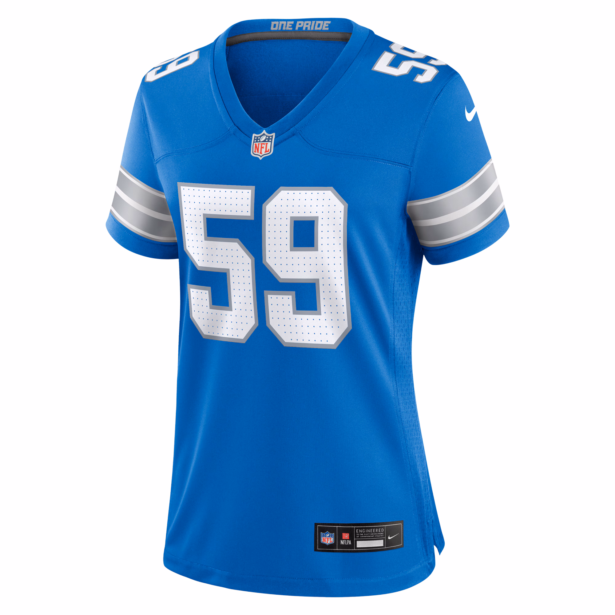 Giovanni Manu Detroit Lions Women's Team Game Jersey -  Blue