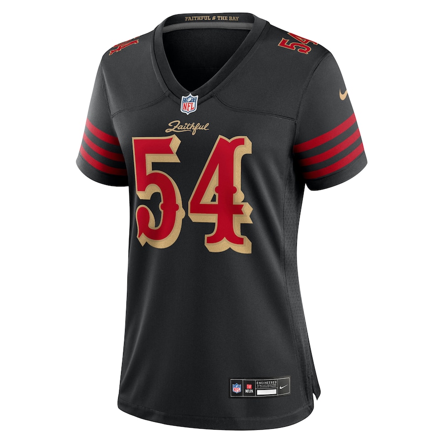 Fred Warner #54 San Francisco 49ers Women's 2025 Rivalries Collection Game Jersey - Black