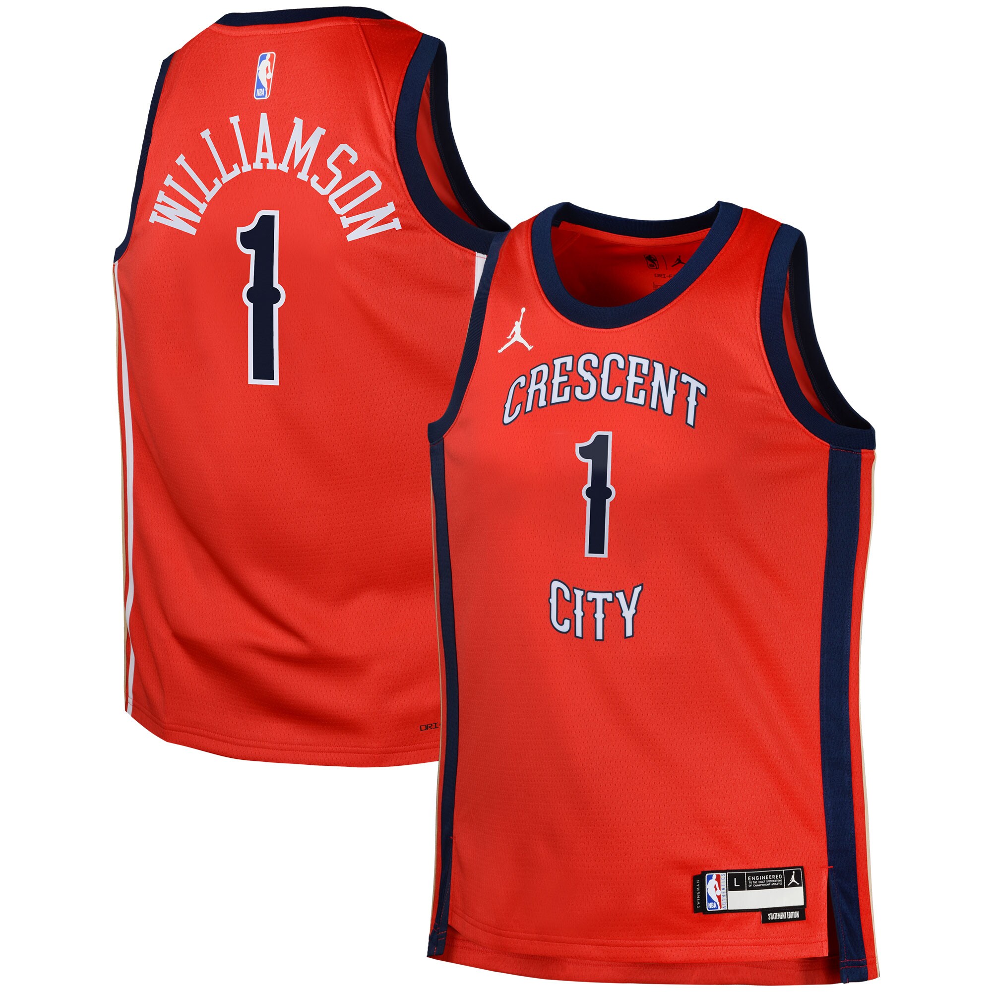 Zion Williamson New Orleans Pelicans  Youth Swingman Jersey - Red - Statement