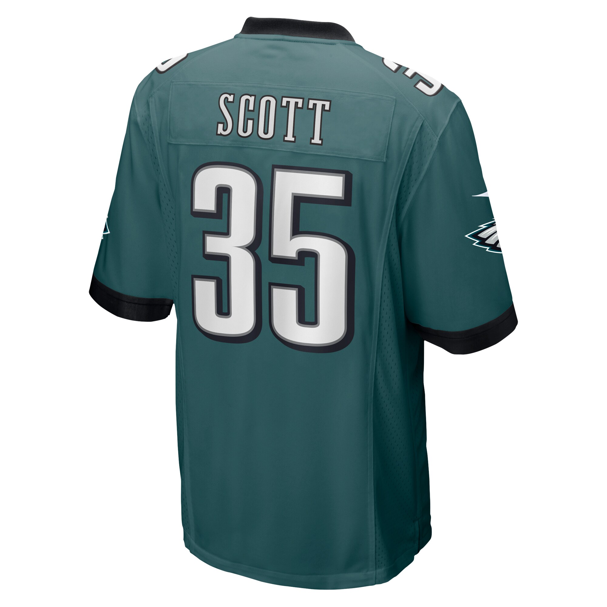 Boston Scott Philadelphia Eagles  Super Bowl LVII Patch Game Jersey - Midnight Green