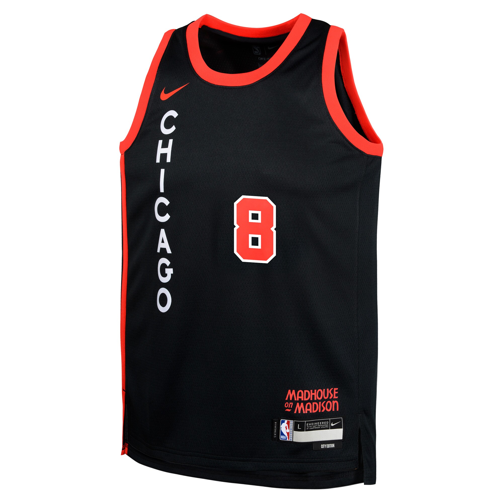 Youth Chicago Bulls Zach LaVine  Black 2023/24 Swingman Replica Jersey - City Edition