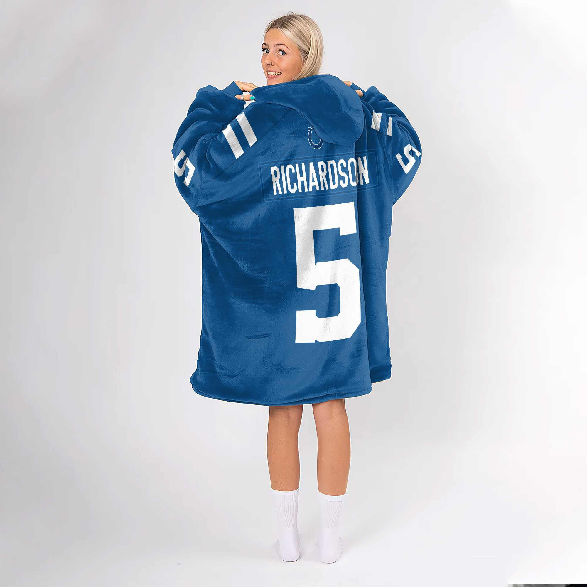 Adult A.R 5 Indianapolis Football Unisex Blanket Hoodie