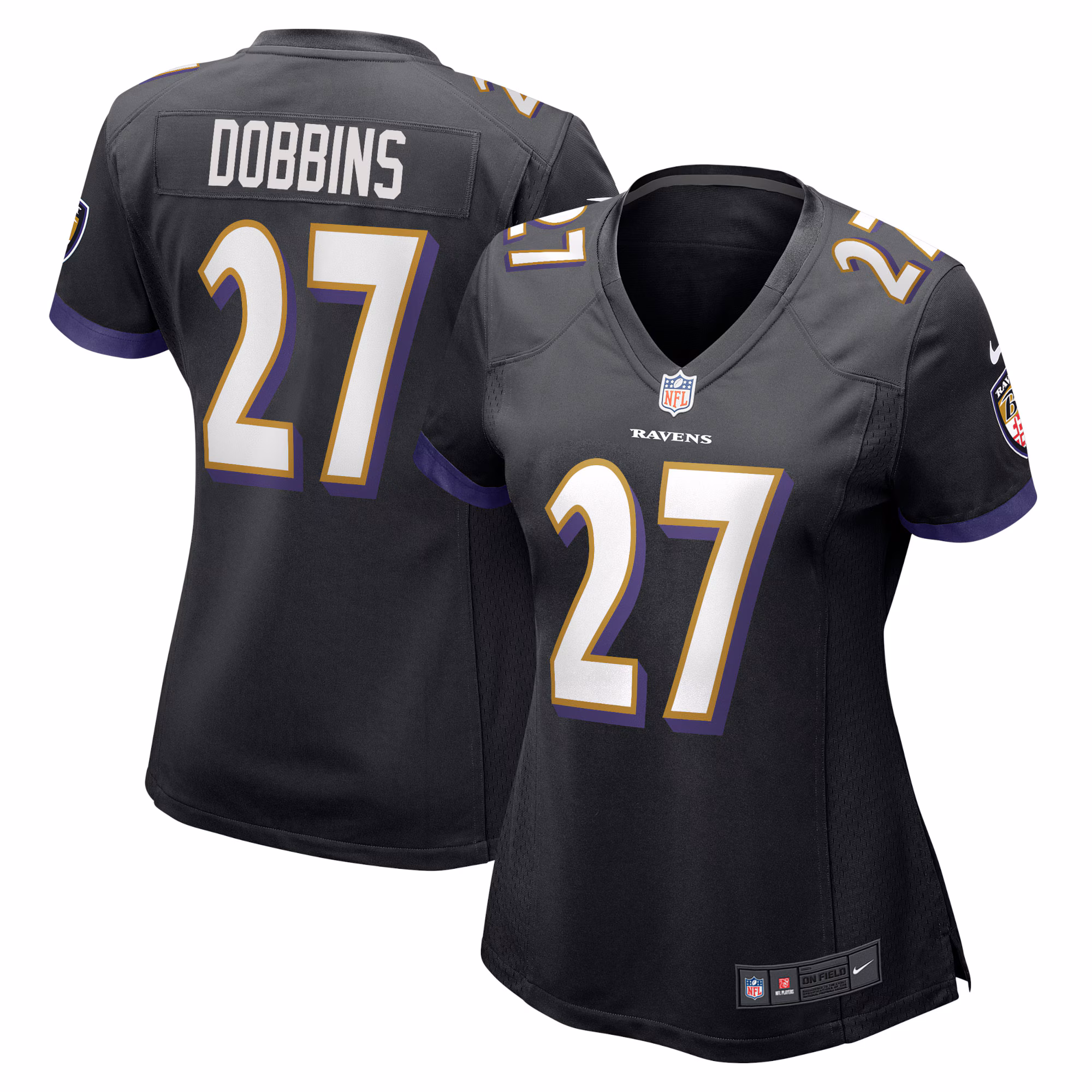 J.K. Dobbins Baltimore Ravens Women's Game Jersey - Black
