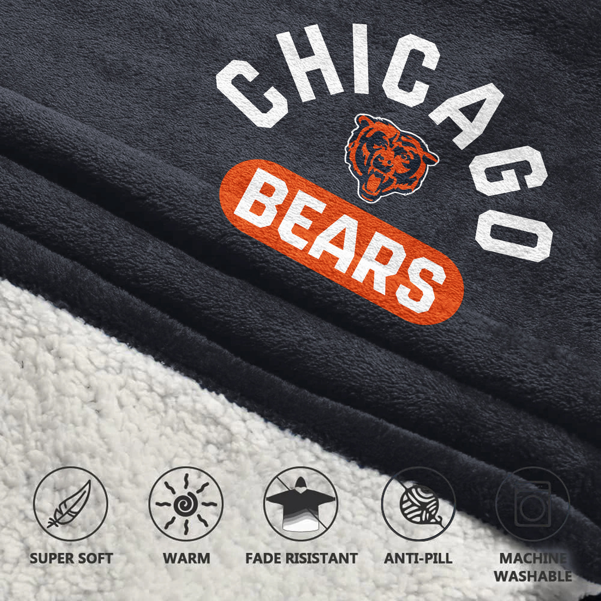 Adult CM 18 Chicago Football Unisex Blanket Hoodie