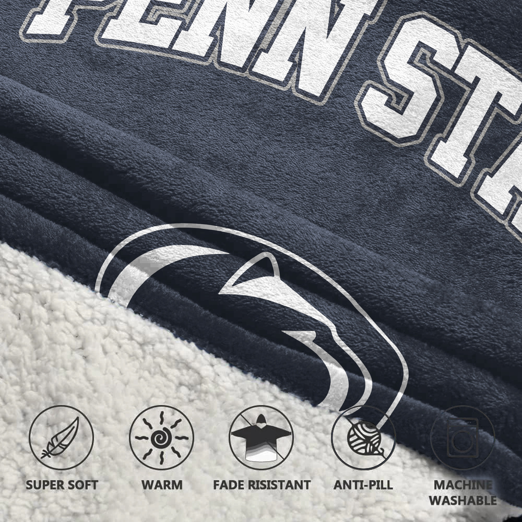 Adult #1 Penn State Football Unisex Blanket Hoodie