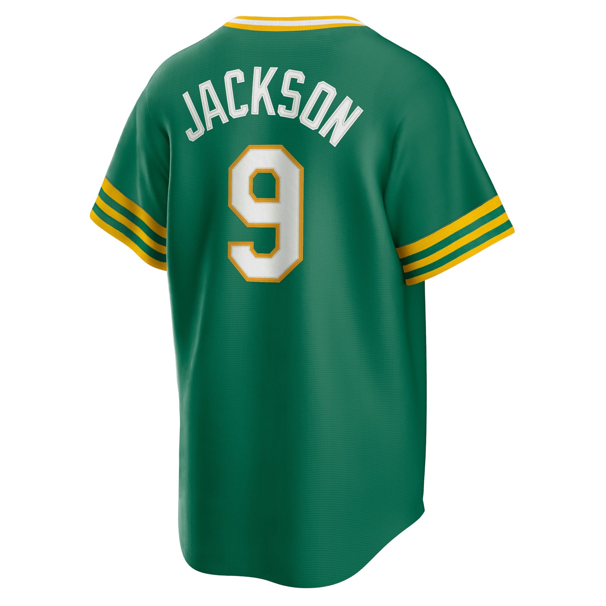 Men's Oakland Athletics Reggie Jackson  Kelly Green Road Cooperstown Collection Player Jersey