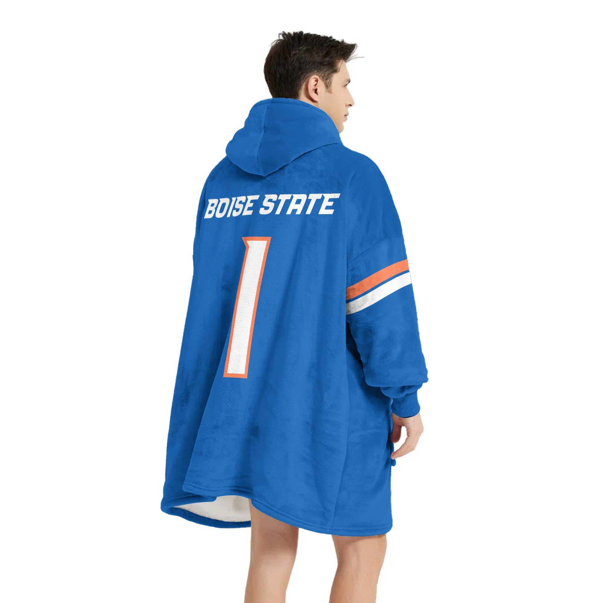 Adult #1 Boise State Football Unisex Blanket Hoodie