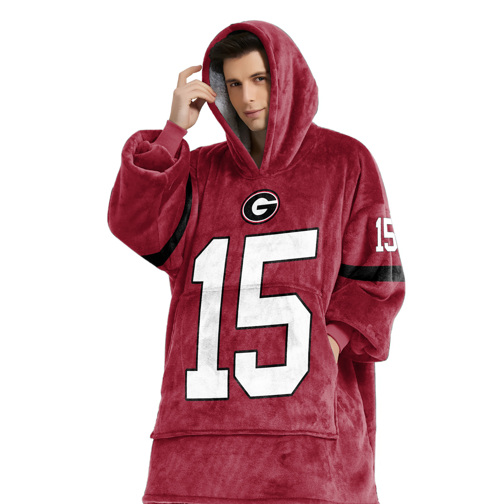 Adult 15 Georgia Football Unisex Blanket Hoodie