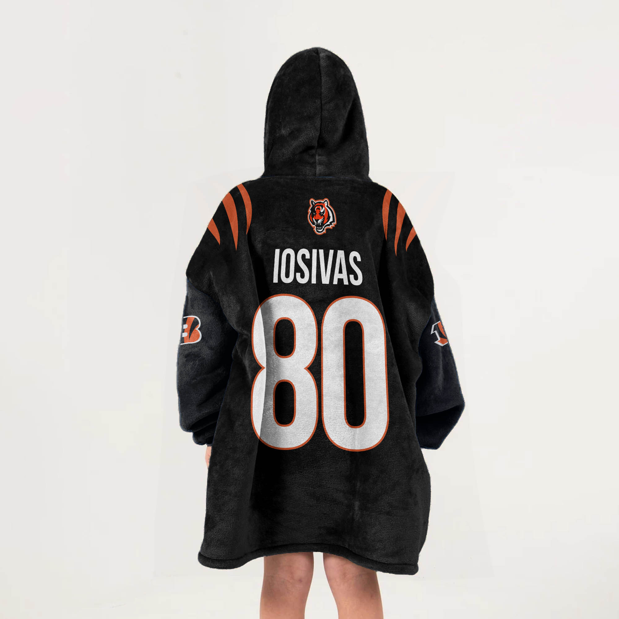 Adult 80 Cincinnati Football Unisex Blanket Hoodie