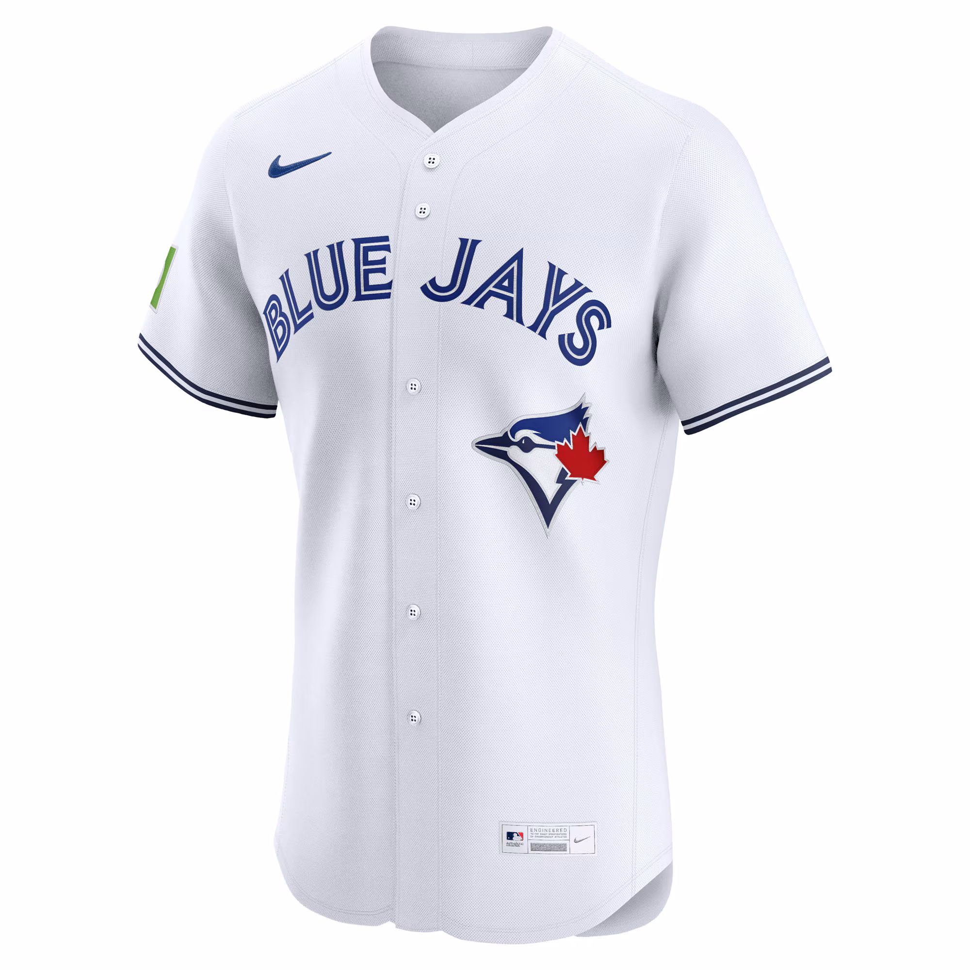 Toronto Blue Jays Home Elite Sponsor Patch Custom Jersey - White