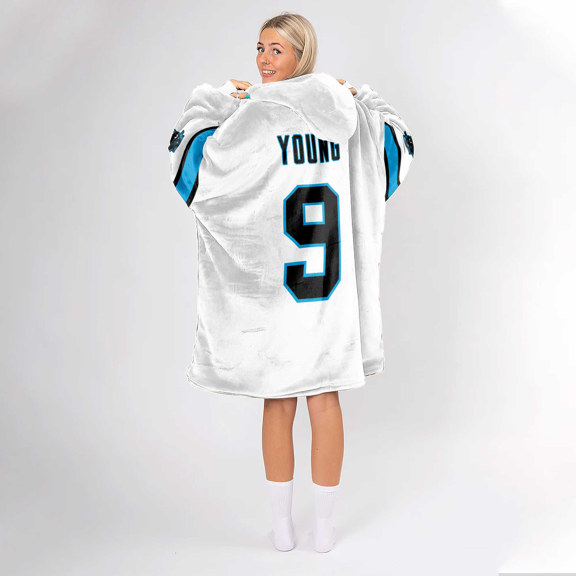 Adult Captain 9 Carolina Football Unisex Blanket Hoodie