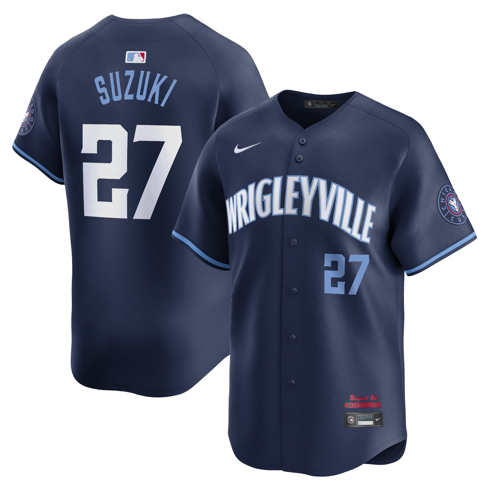 Men's Chicago Cubs Seiya Suzuki  Navy City Connect Limited Player Jersey