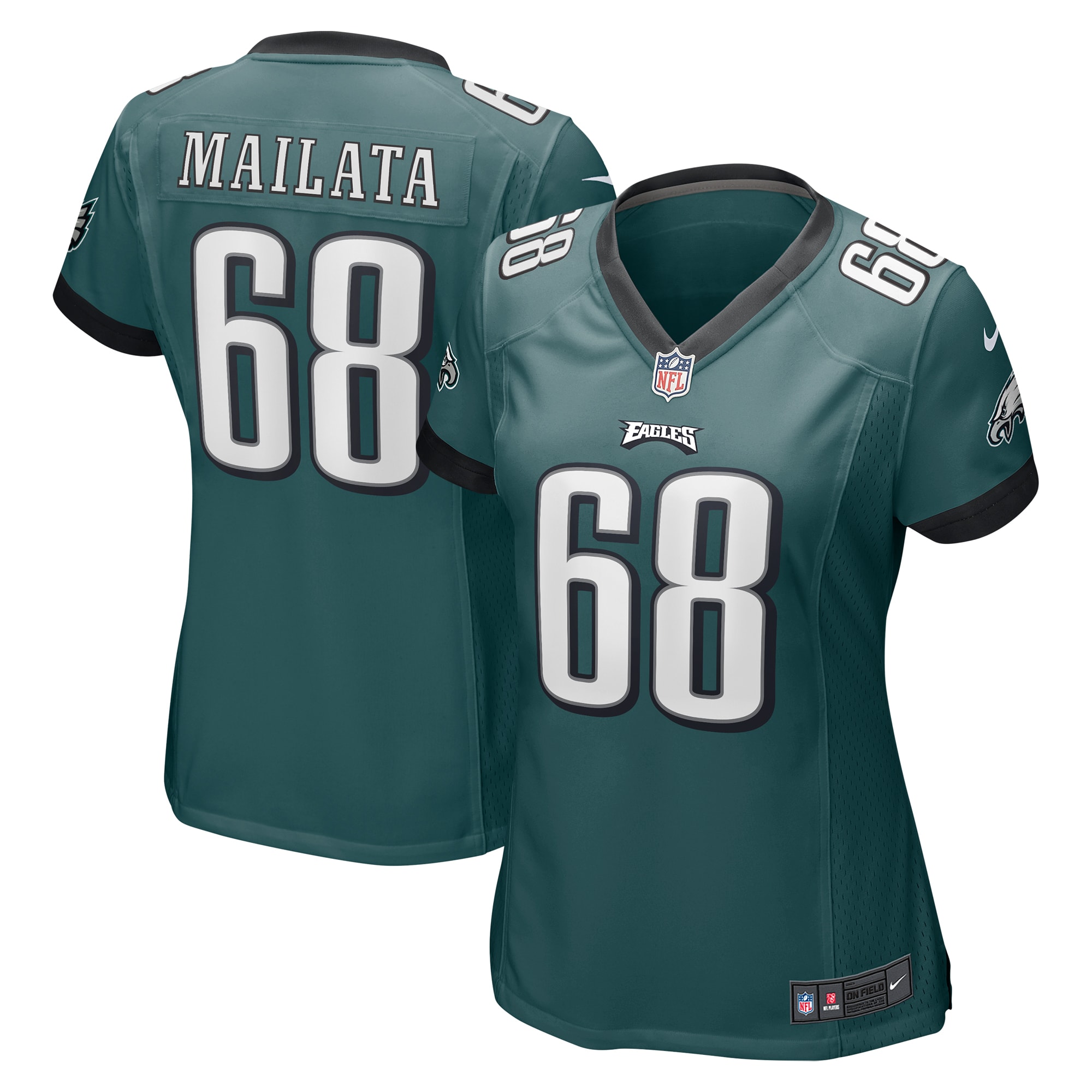 Mailata Philadelphia Eagles  Women's Game Jersey - Midnight Green