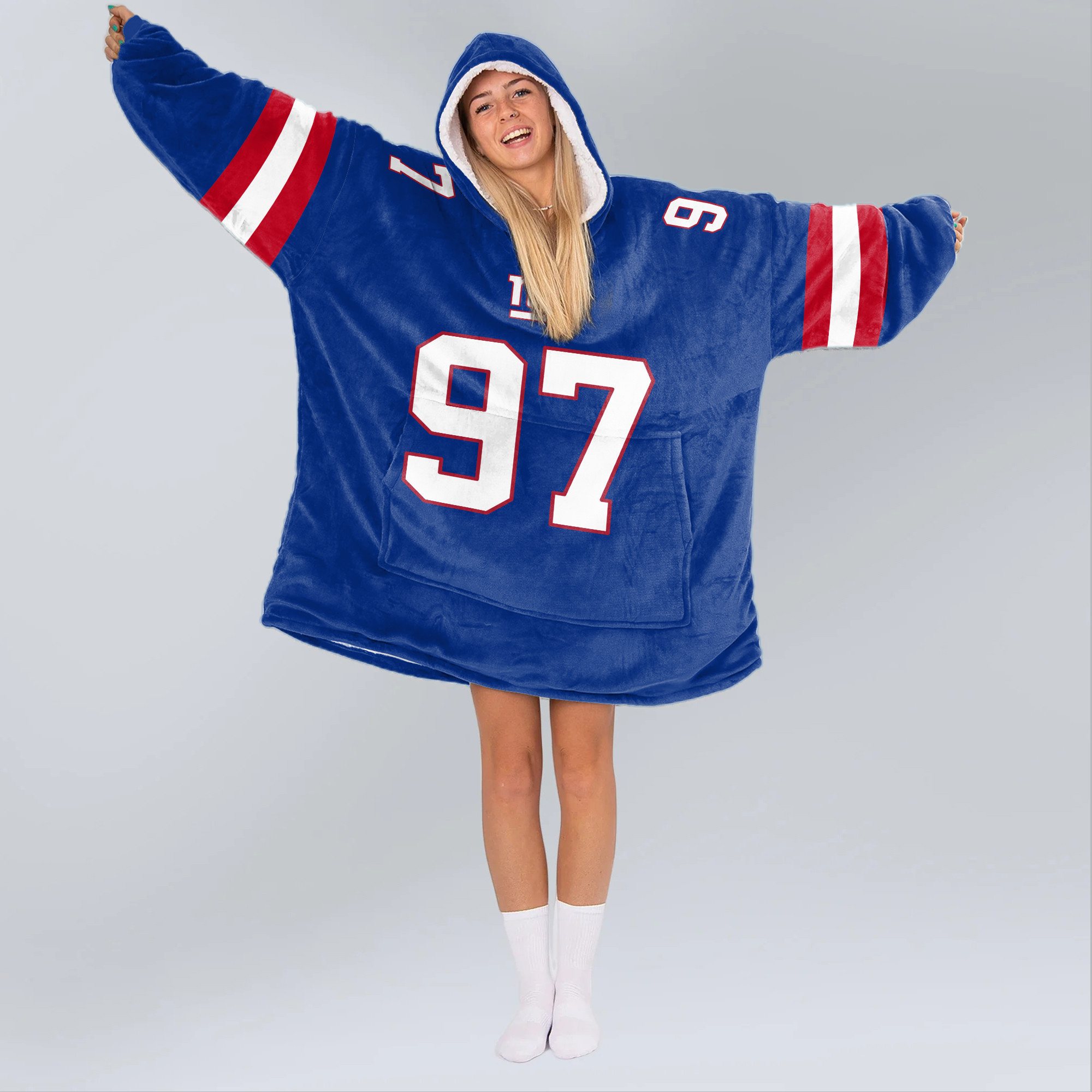 Adult 97 New York G Football Unisex Blanket Hoodie