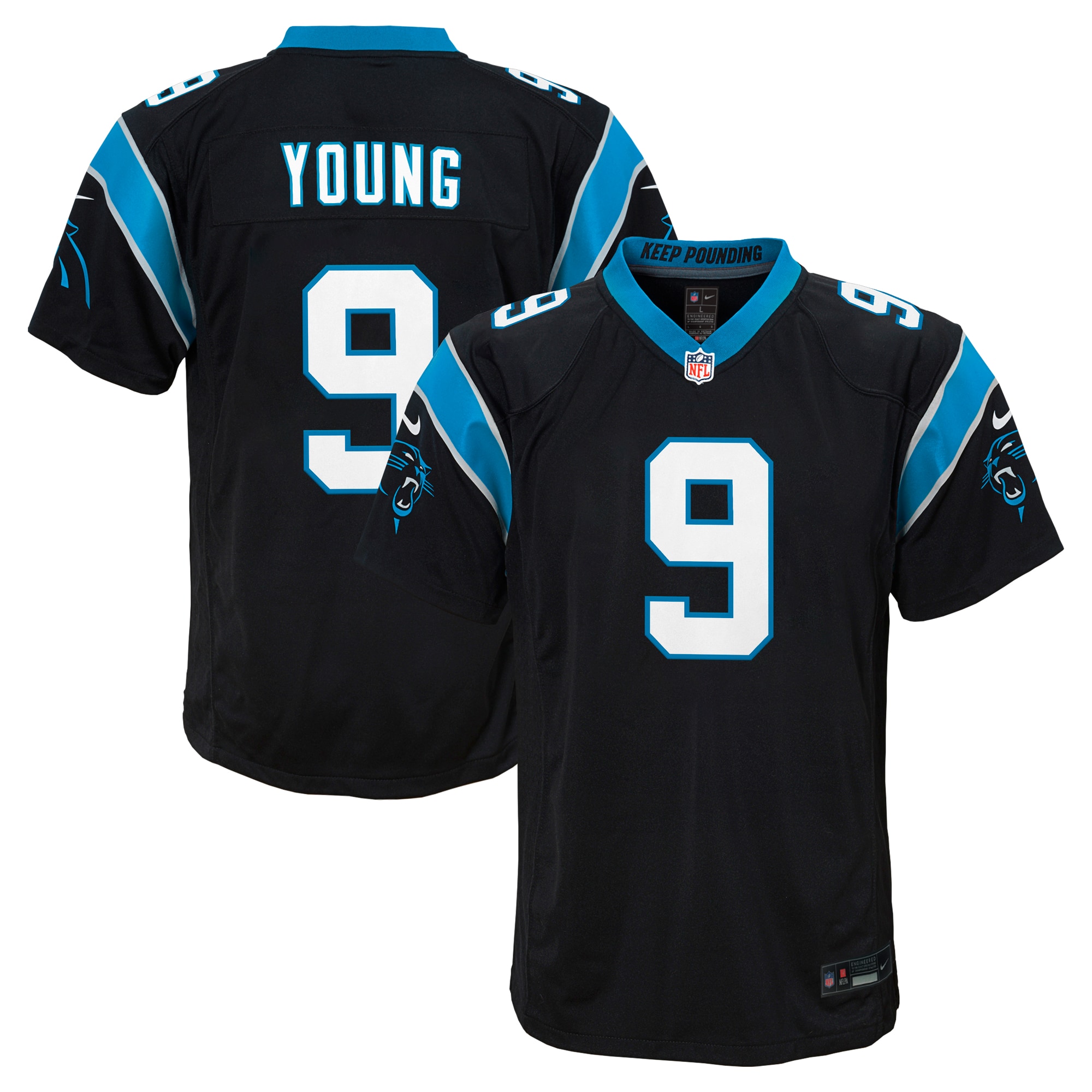 Bryce Young Carolina Panthers  Youth 2023 NFL Draft First Round Pick Game Jersey - Black