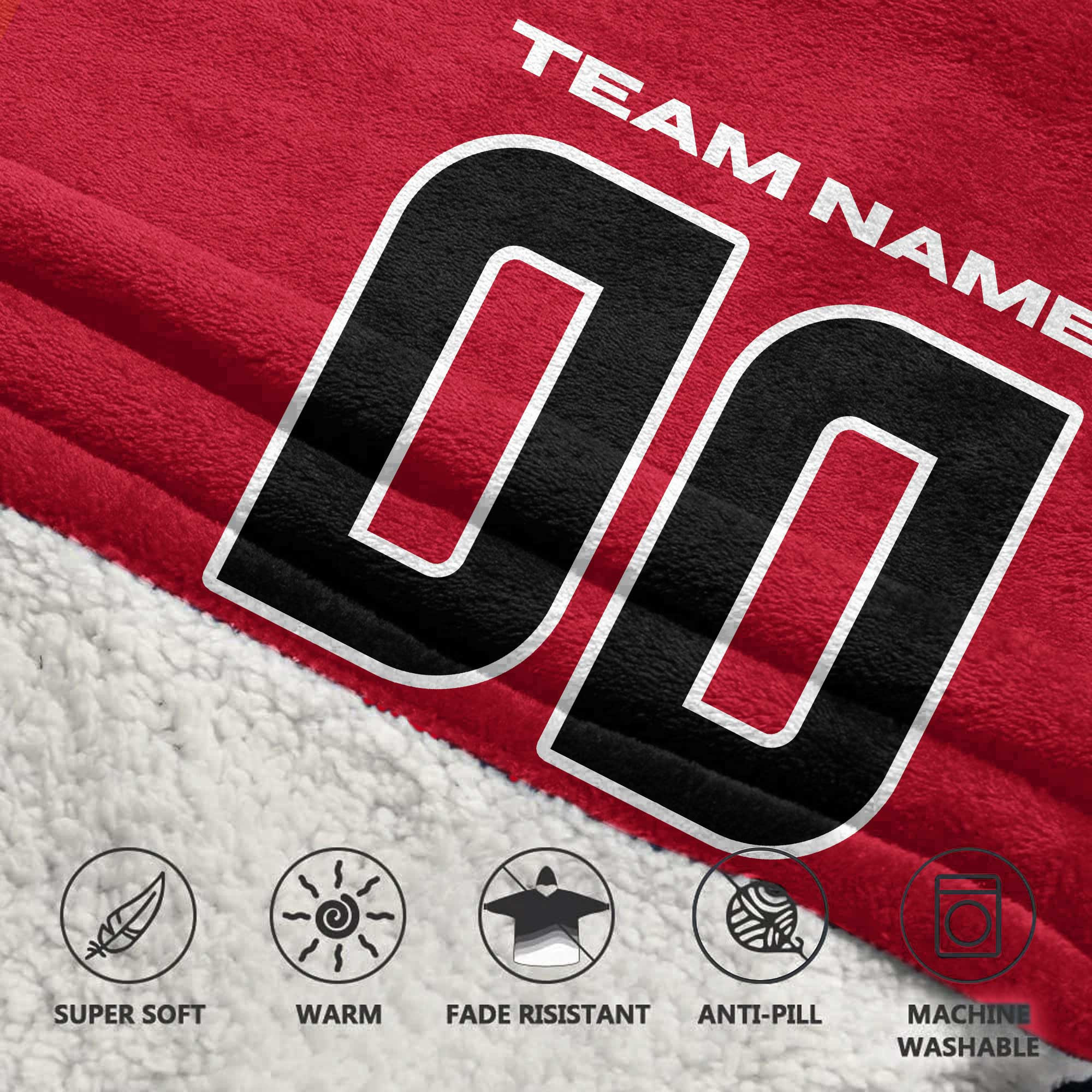Adult Custom Blanket Hoodie Houston Texans Inspired Color