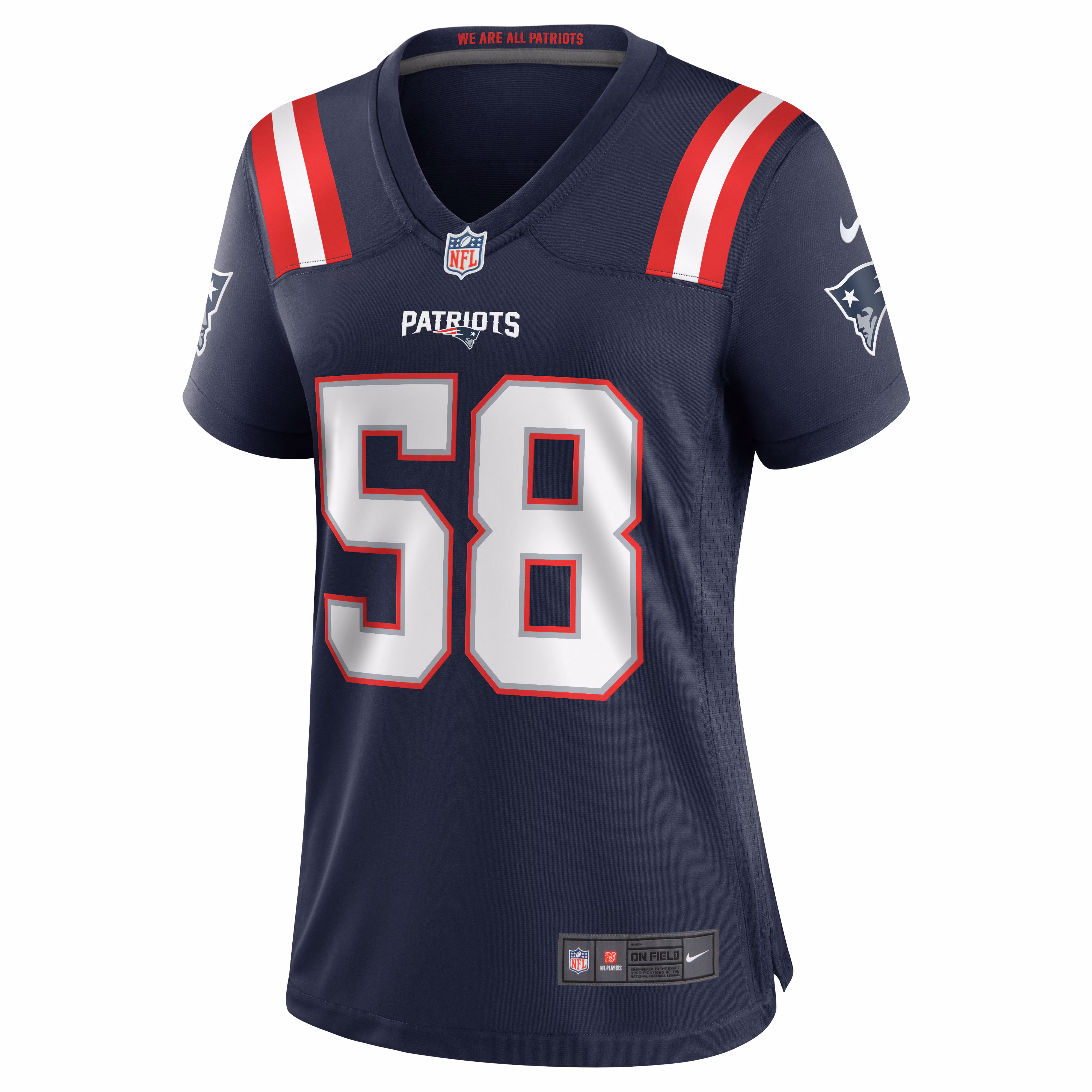 Anfernee Jennings New England Patriots Women's Team Game Jersey - Navy