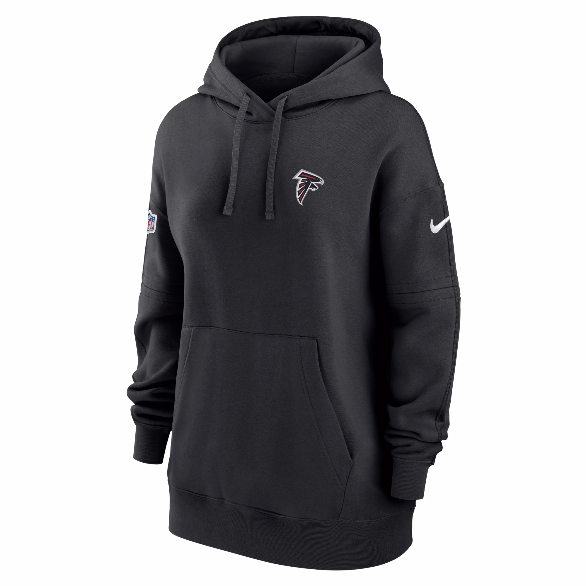 Atlanta Falcons Women's 2023 Sideline Club Fleece Pullover Hoodie - Black