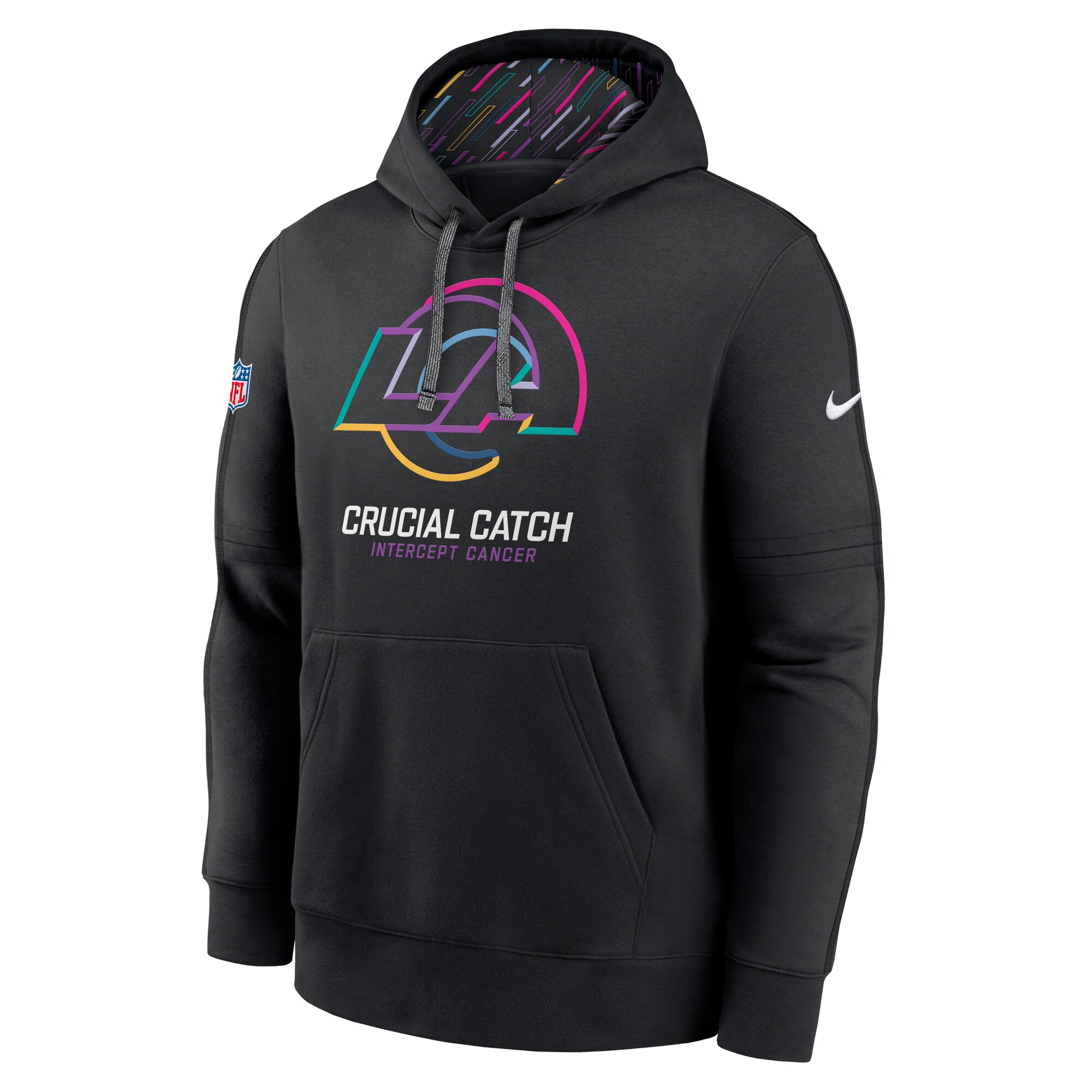 Los Angeles Rams 2024 NFL Crucial Catch Club Pullover Hoodie - Black