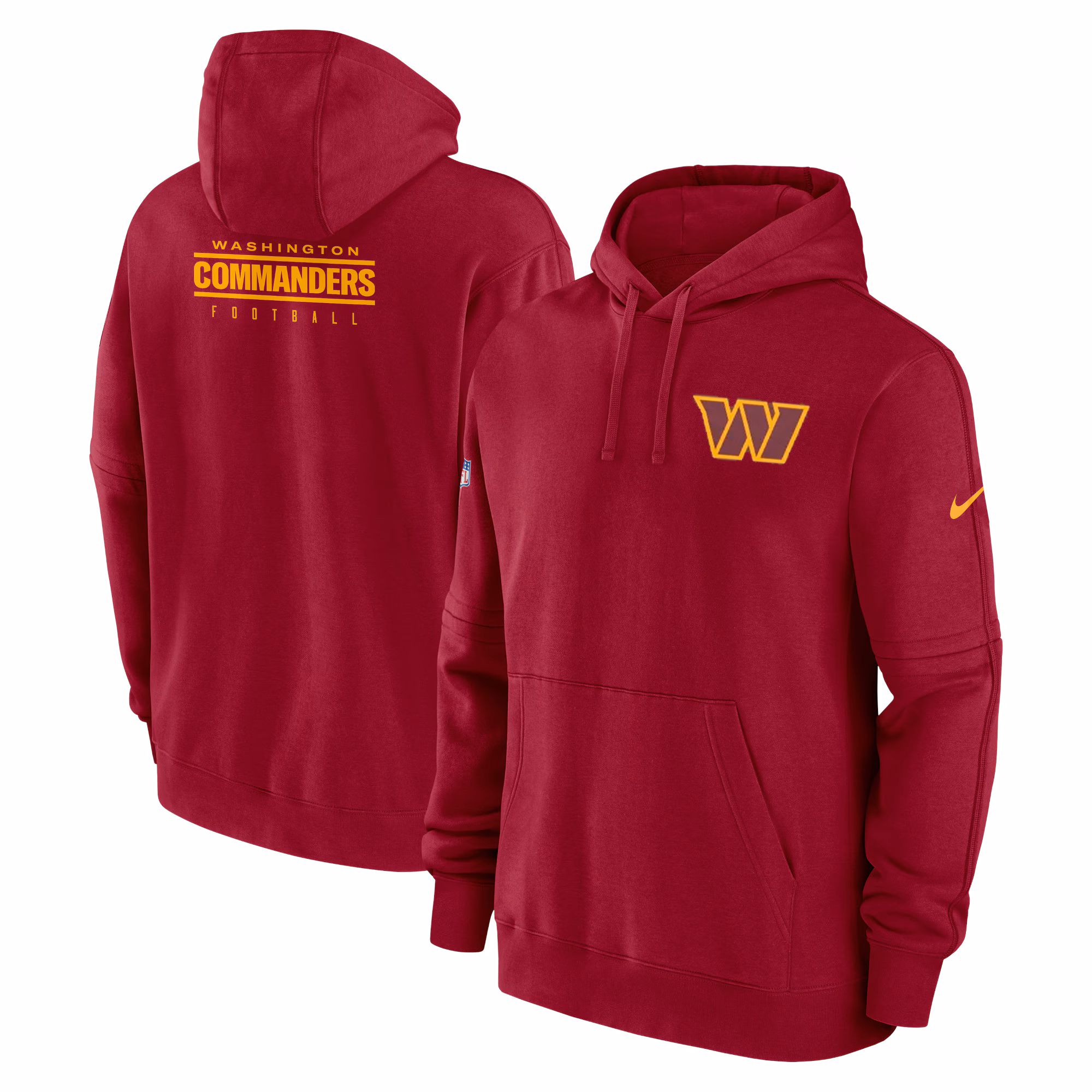 Washington Commanders Sideline Club Fleece Pullover Hoodie - Burgundy