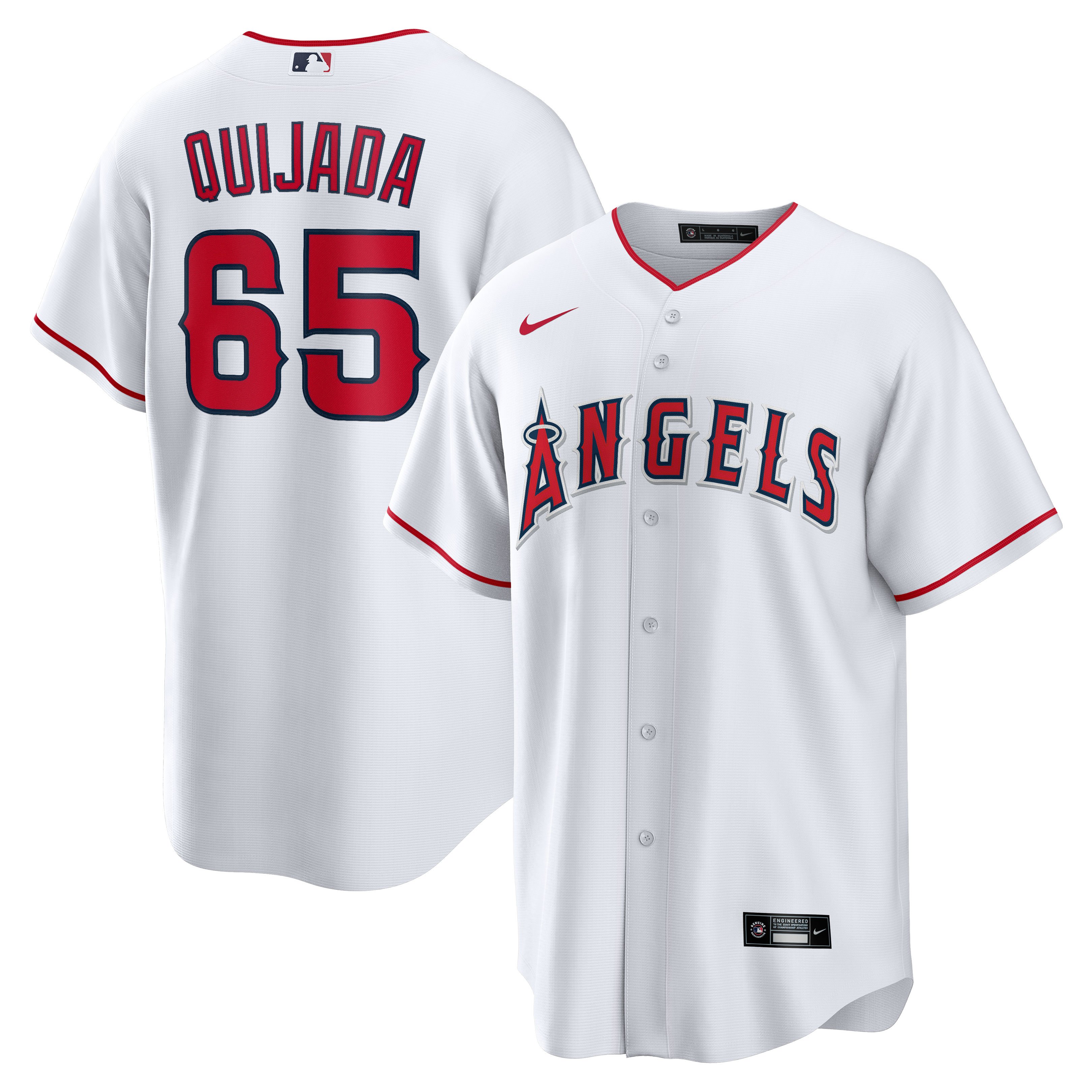 Men's Los Angeles Angels José Quijada  White Home  Replica Player Jersey