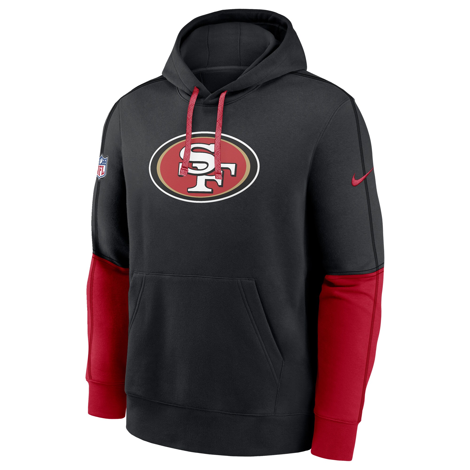 San Francisco 49ers 49ers 2024 Sideline Club Pullover Hoodie - Black