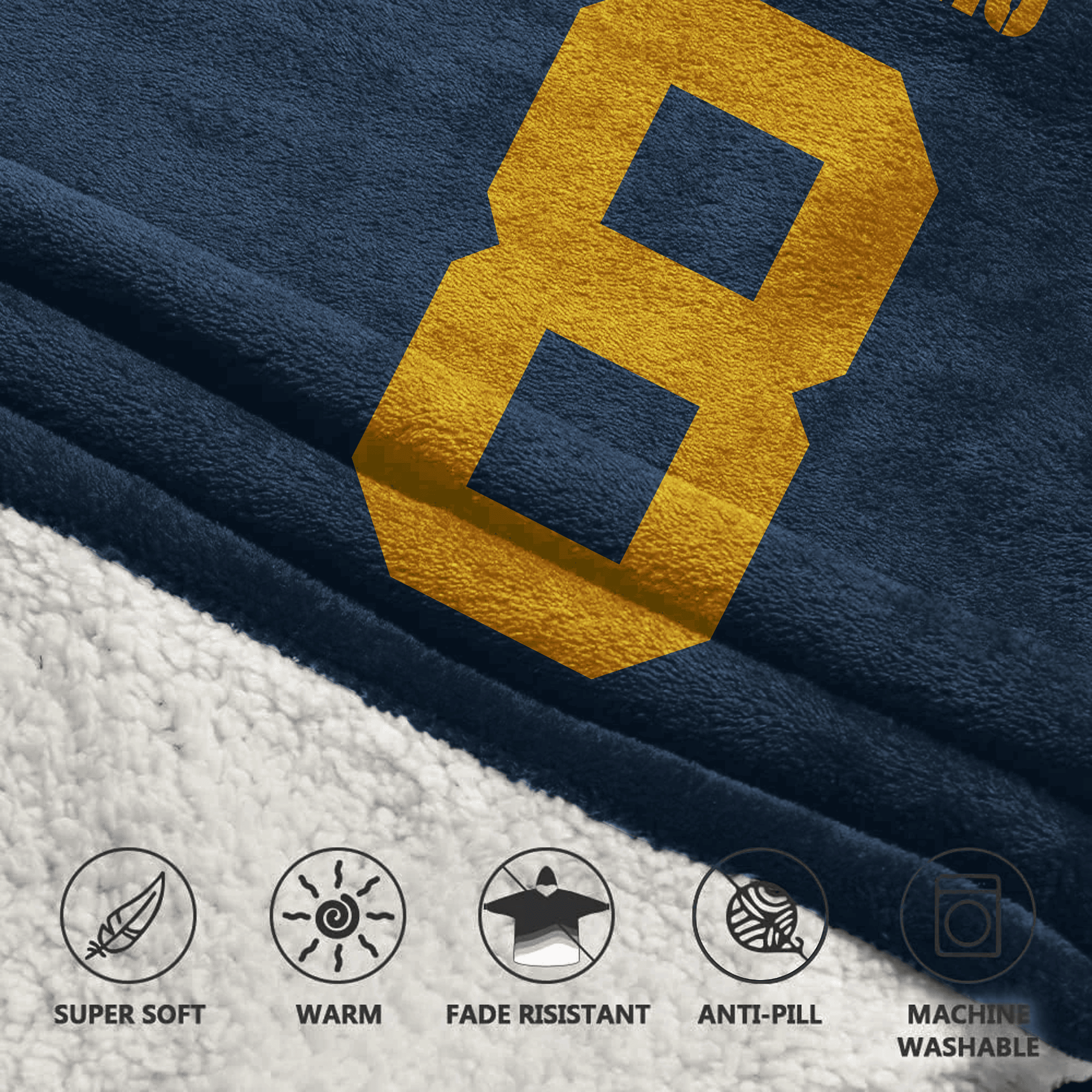 Adult J.J 8 Captain Green Bay Football Unisex Blanket Hoodie