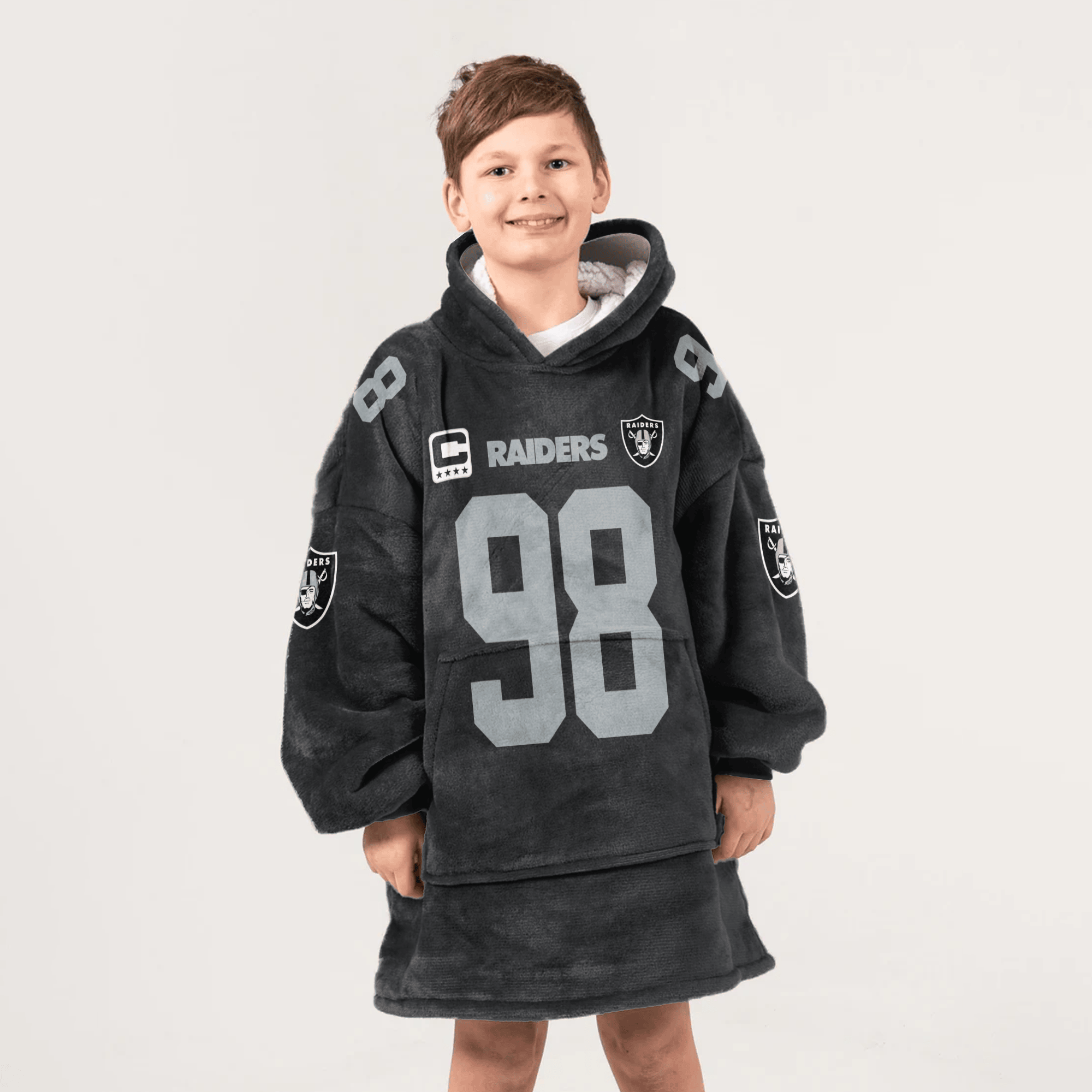Kid M.C 98 Captain Las Vegas Football Unisex Blanket Hoodie