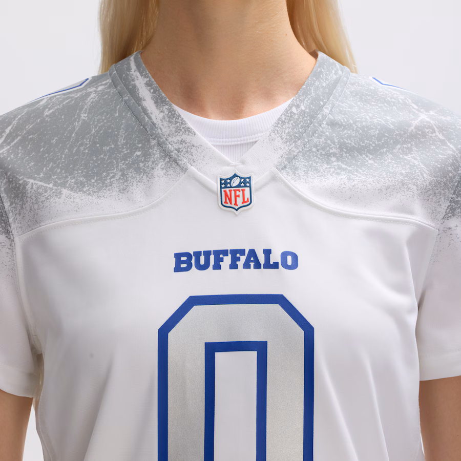 Keon Coleman #0 Buffalo Bills Women's 2025 Rivalries Collection Game Jersey - White