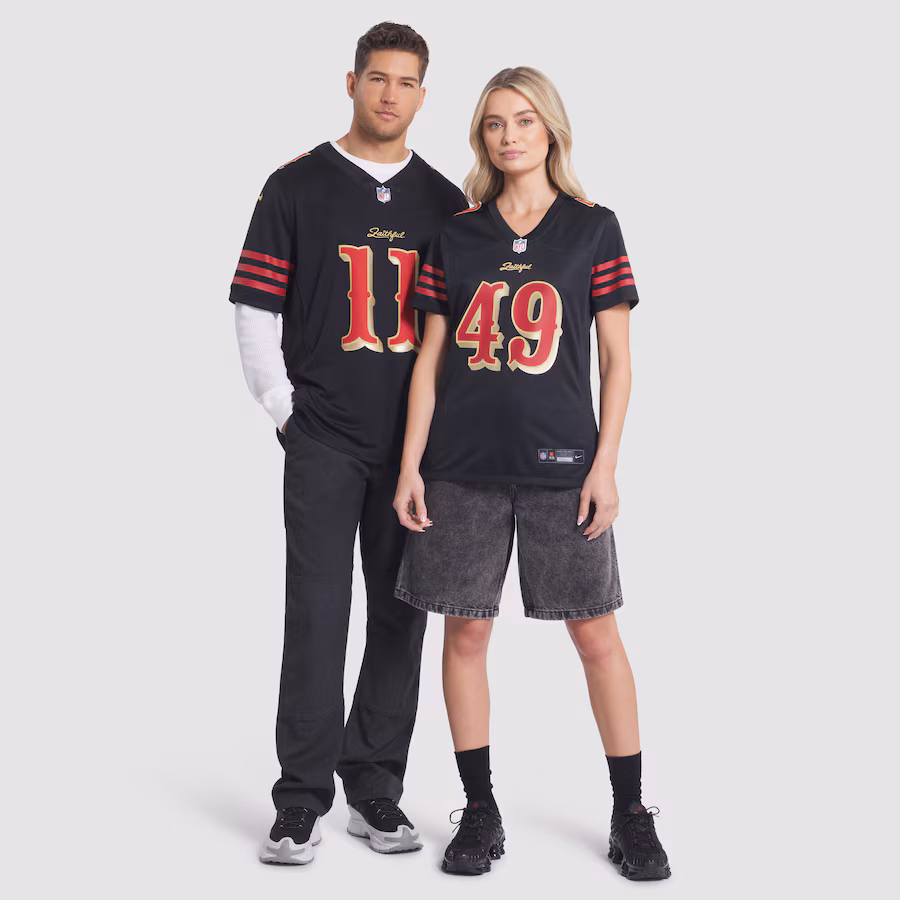 The Faithful #49 San Francisco 49ers Women's 2025 Rivalries Collection Game Jersey - Black