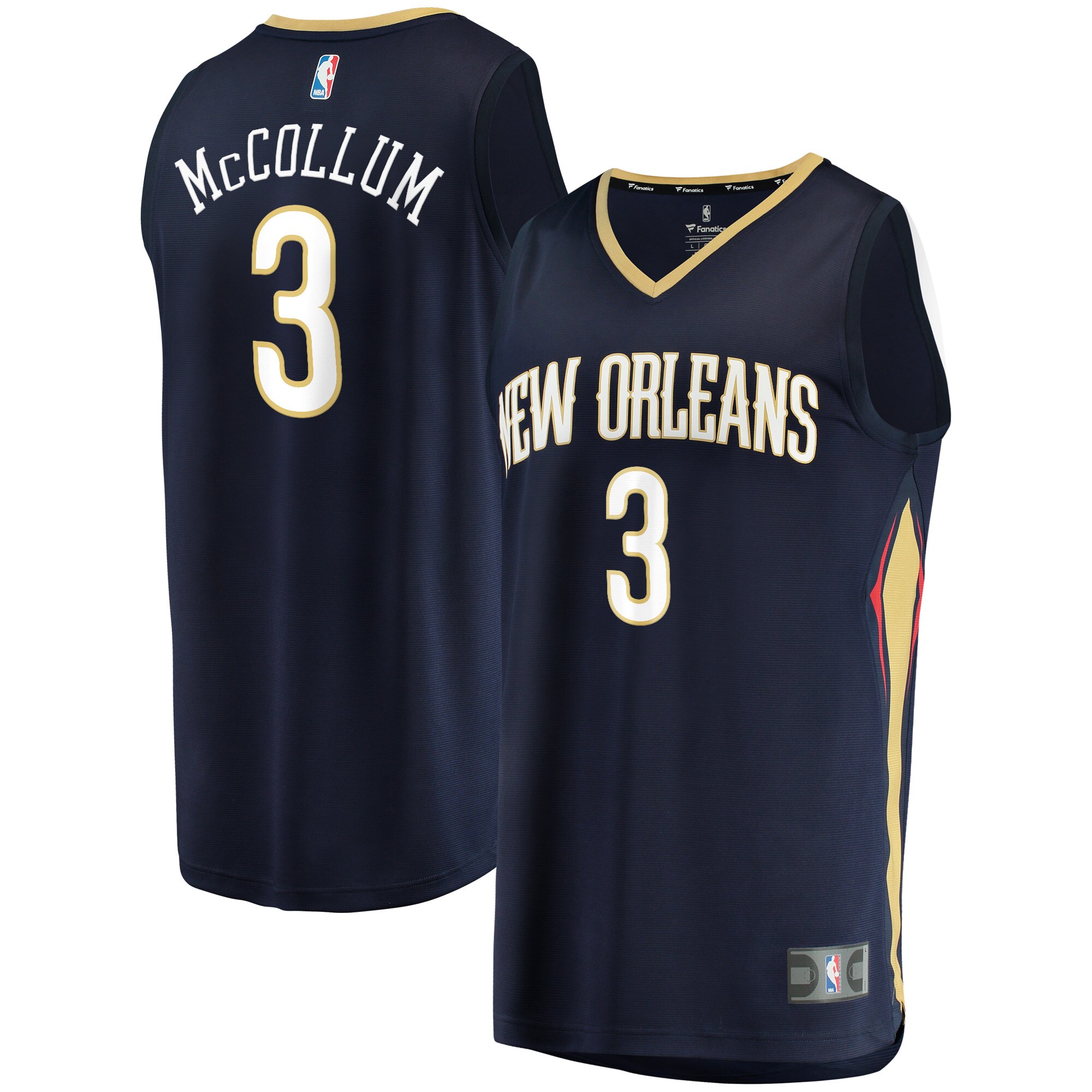 C.J. McCollum New Orleans Pelicans  Youth 2021/22 Fast Break Replica Player Jersey Navy - Icon Edition