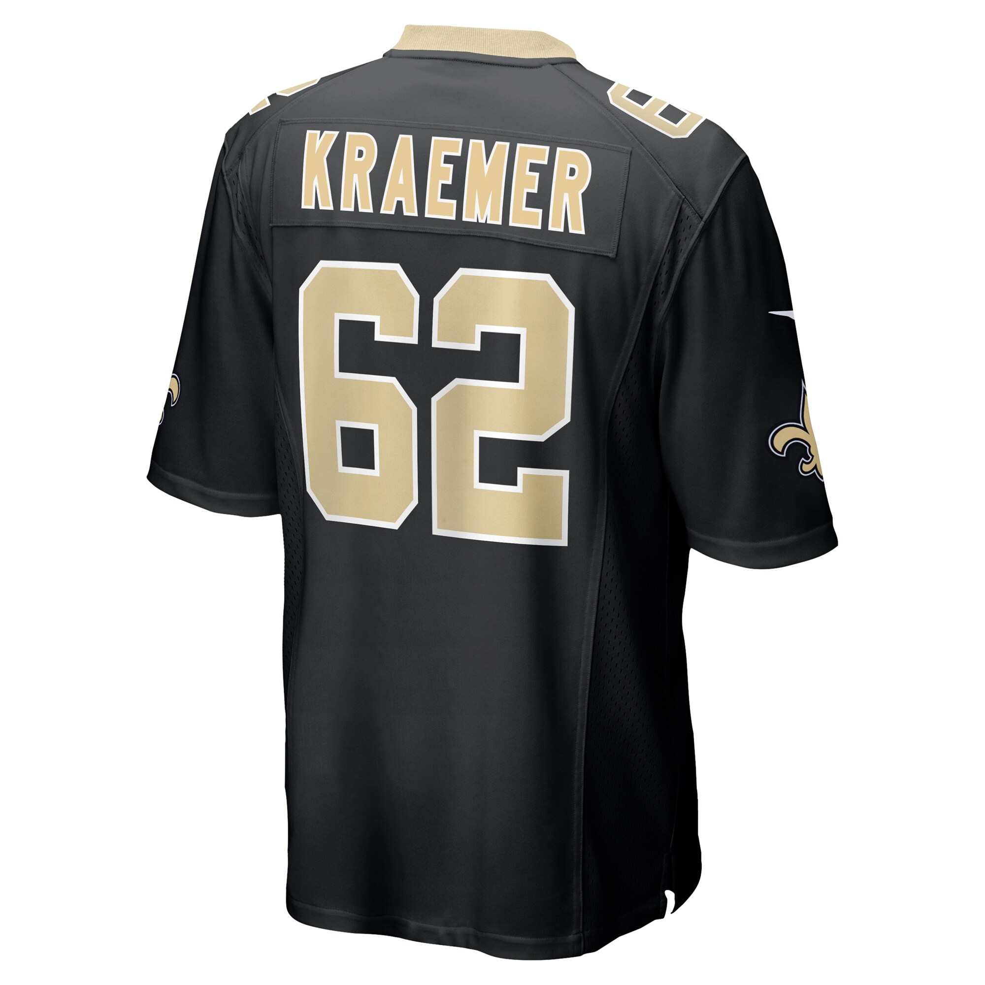 Tommy Kraemer New Orleans Saints Team Game Jersey -  Black