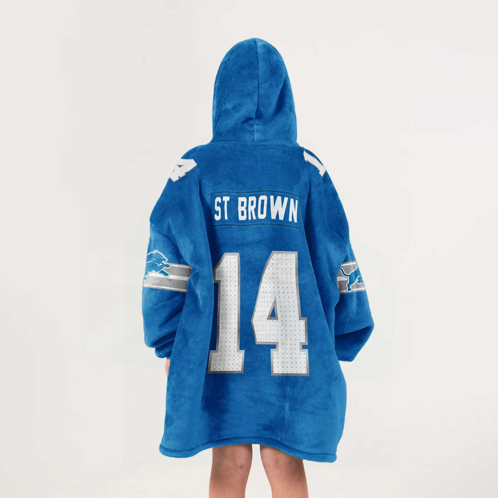 Adult St.B 14 Detroit Football Unisex Blanket Hoodie