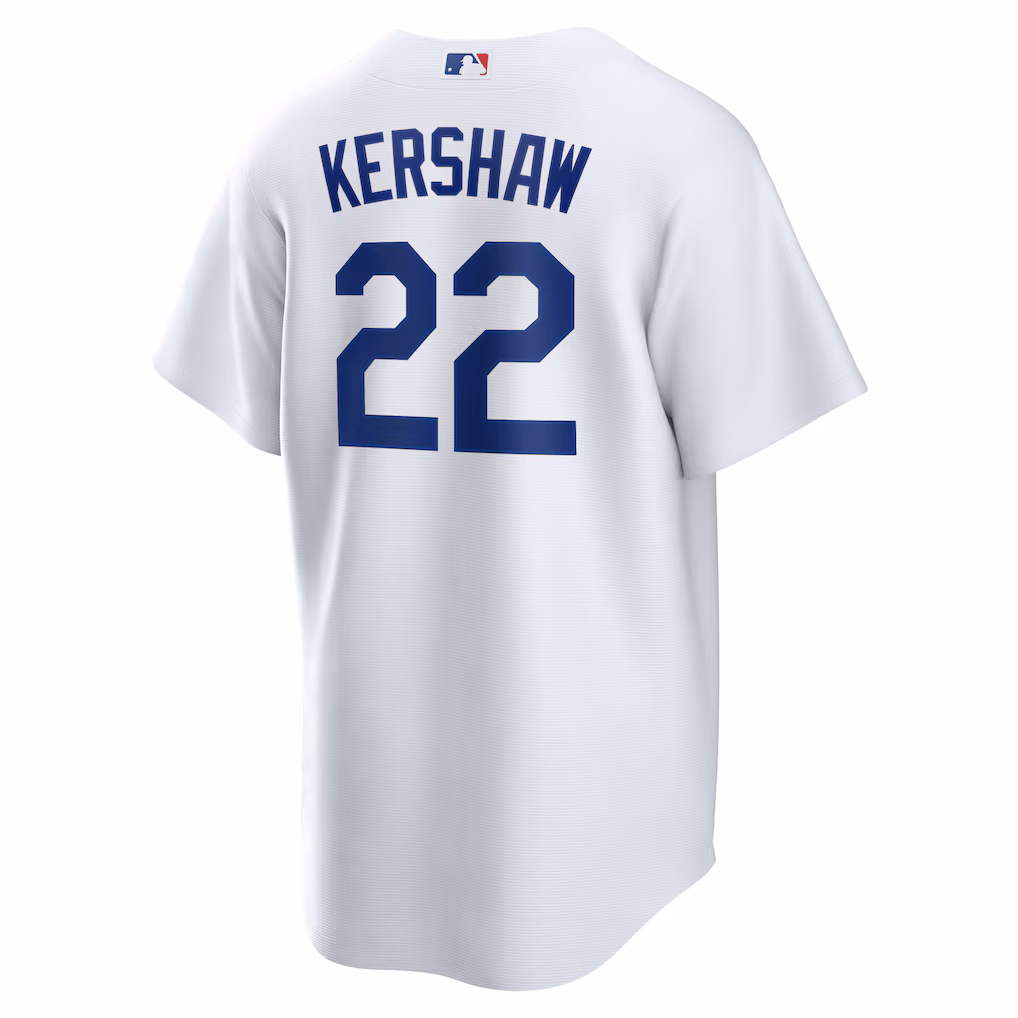 Clayton Kershaw #22 Los Angeles Dodgers Home Replica Player Name Jersey - White