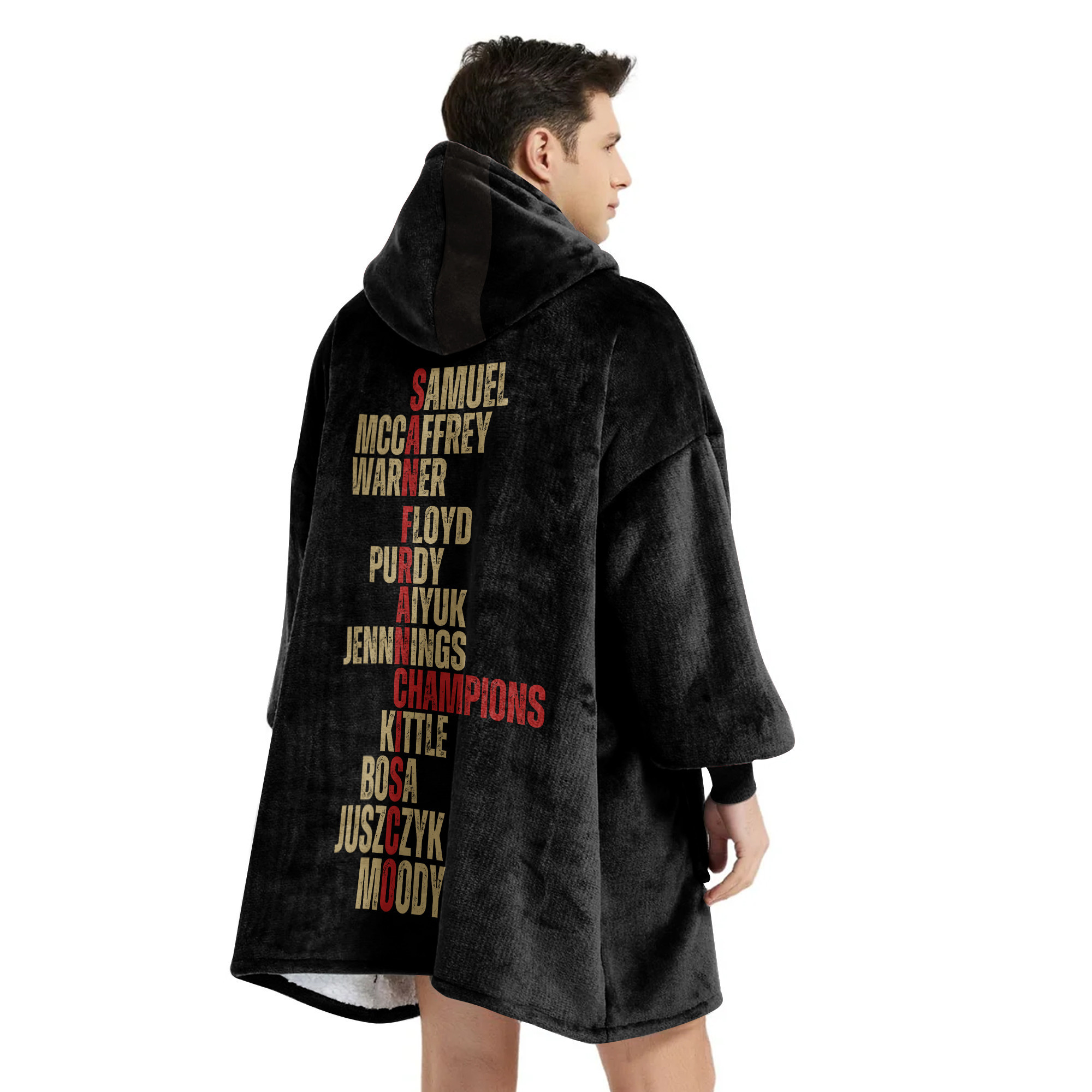 Adult Friends San Francisco 49ers Football Unisex Blanket Hoodie