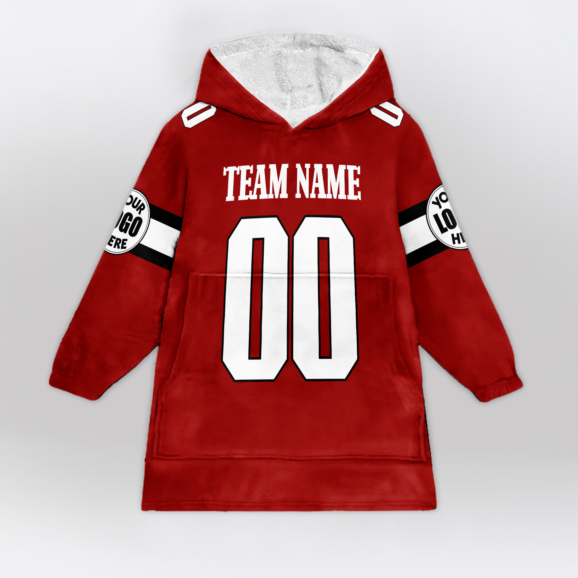 Adult Custom Blanket Hoodie Indiana Inspired Color
