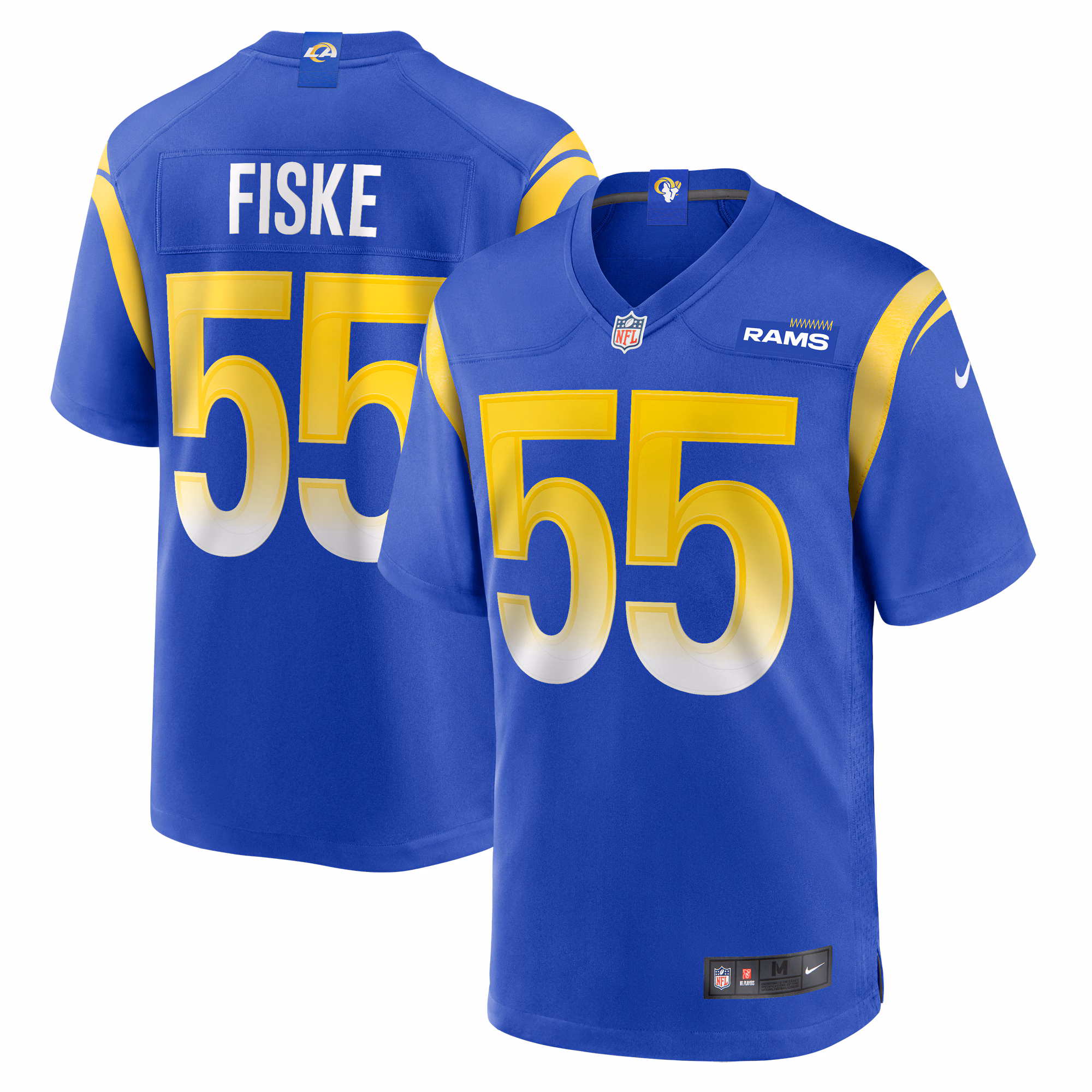 Braden Fiske Los Angeles Rams Team Game Jersey -  Royal